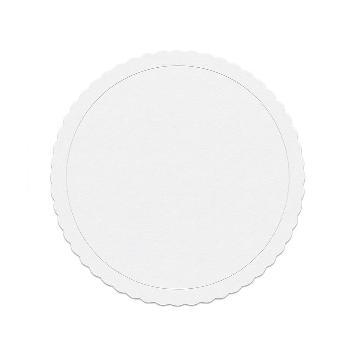 Kakkualusta aaltoreuna - Valkoinen, teksturoitu, 20 cm – Azucren