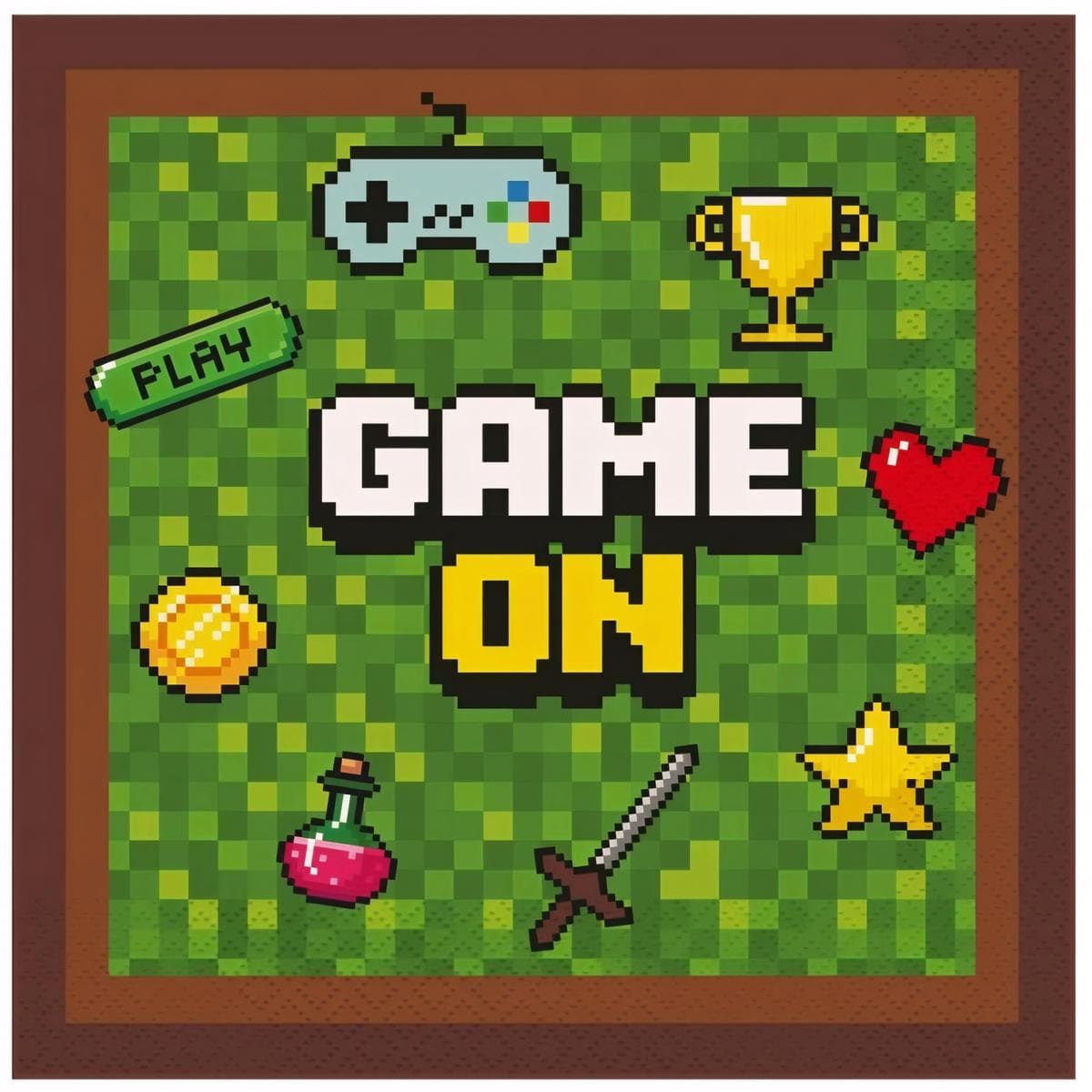 Lautasliinat - Game On, 33 x 33 cm, 20 kpl