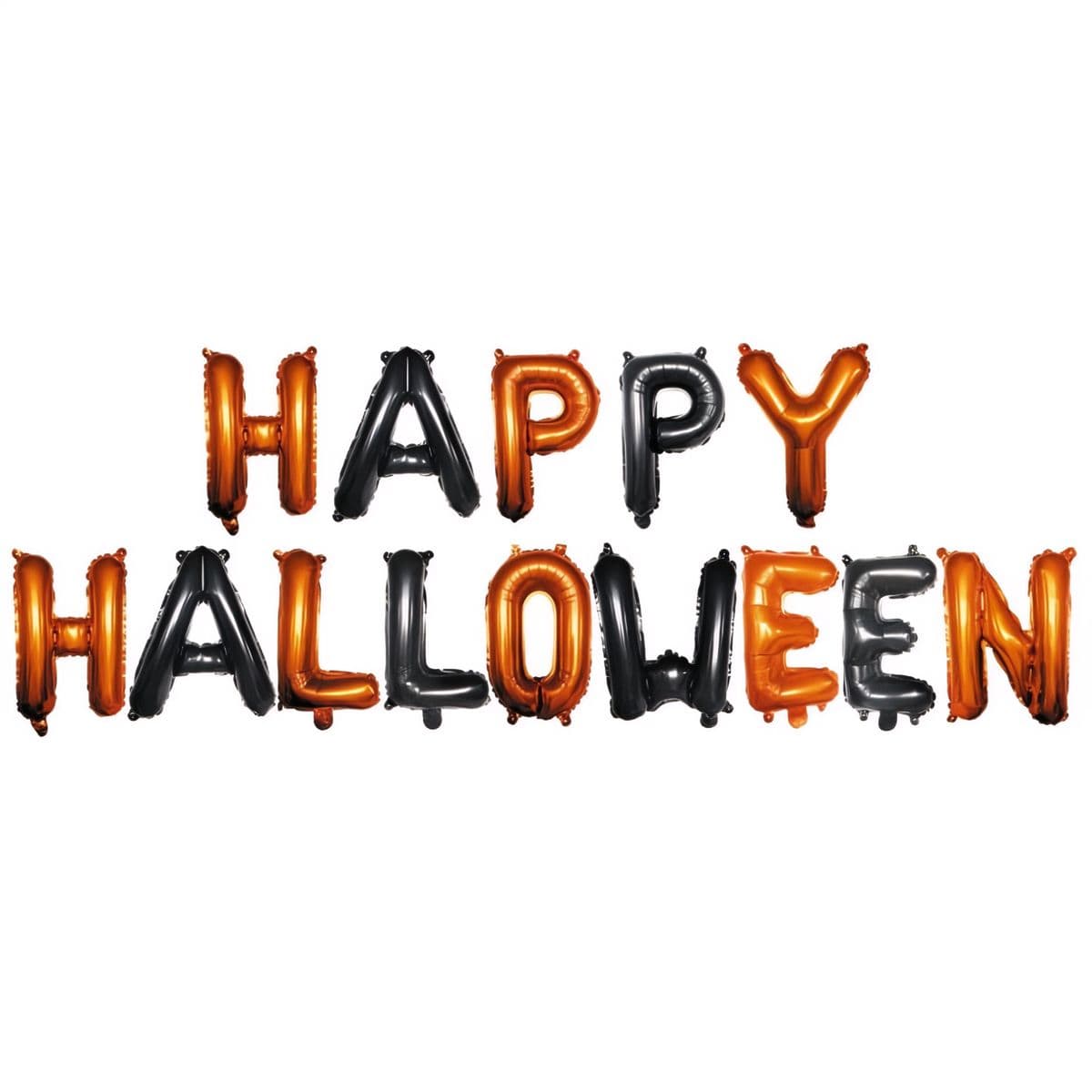 Foliopallo - Happy Halloween, musta ja oranssi, 40 cm