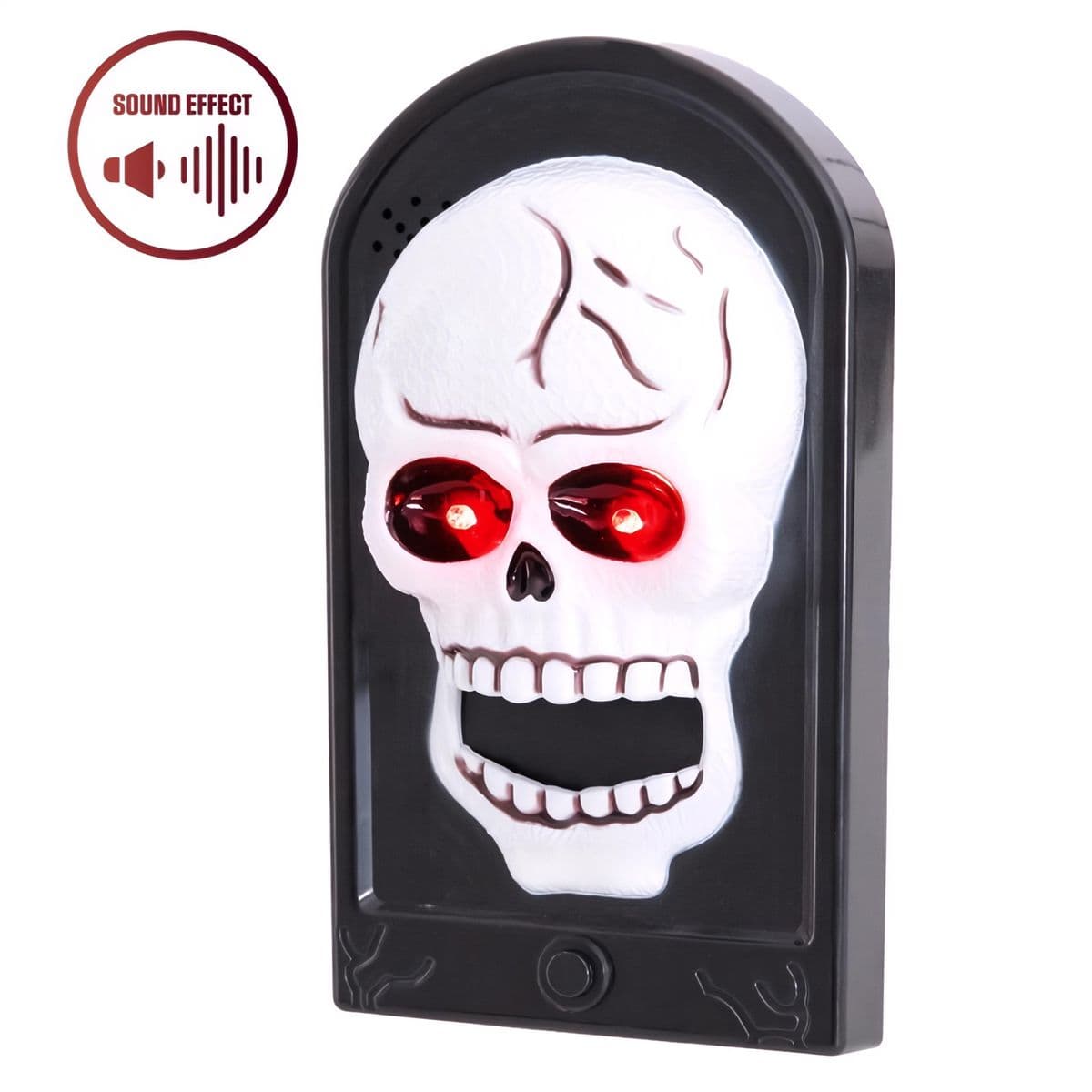 Ovikello - Pääkallo, LED-silmät ja ilmestyvä hämähäkki