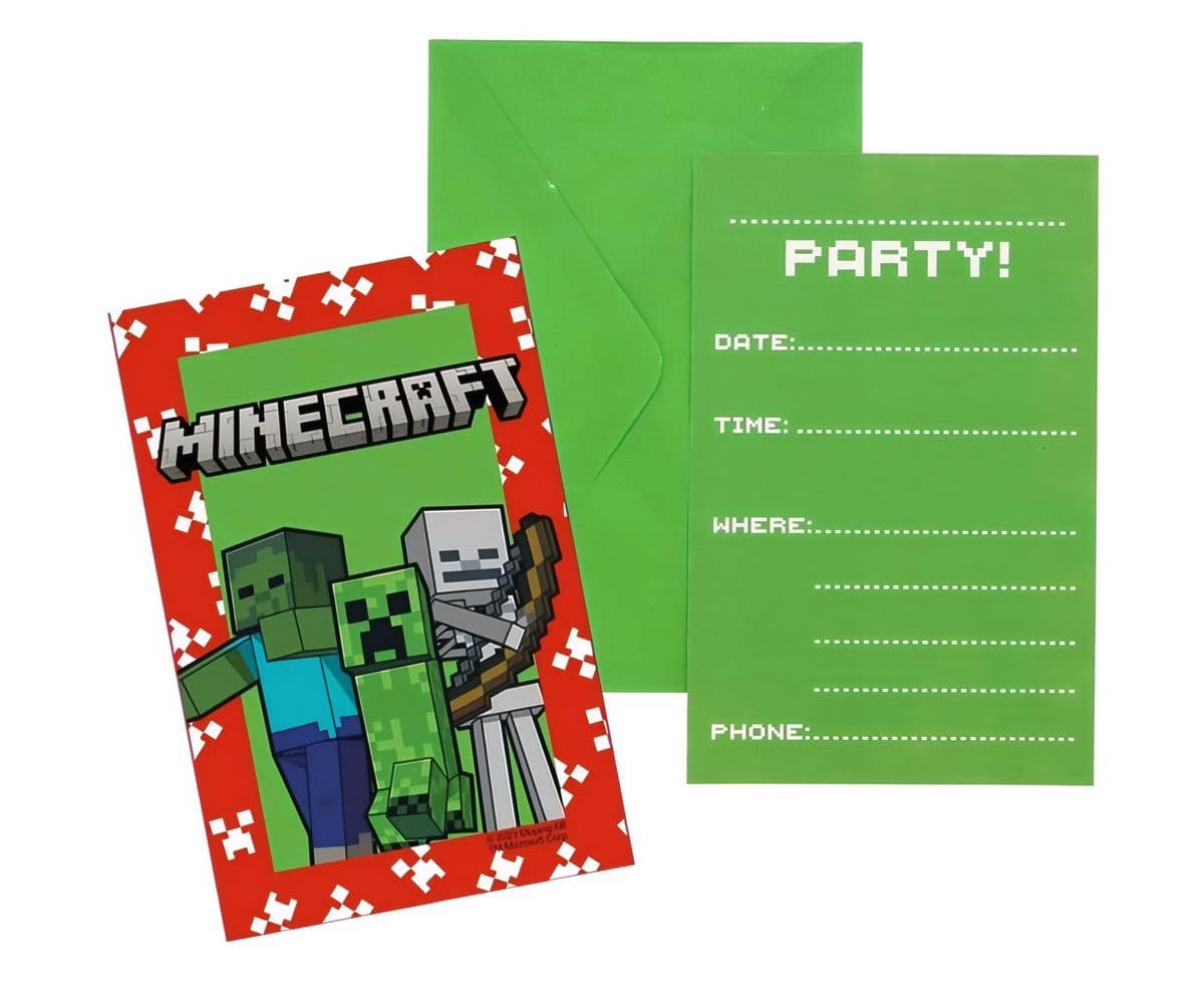 Kutsukortit - Minecraft, 6 kpl – Globos Europe