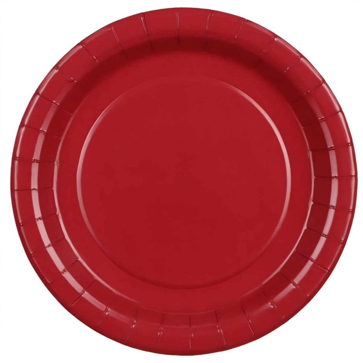 Pahvilautaset - tummanpunainen, Ø18 cm, 6 kpl