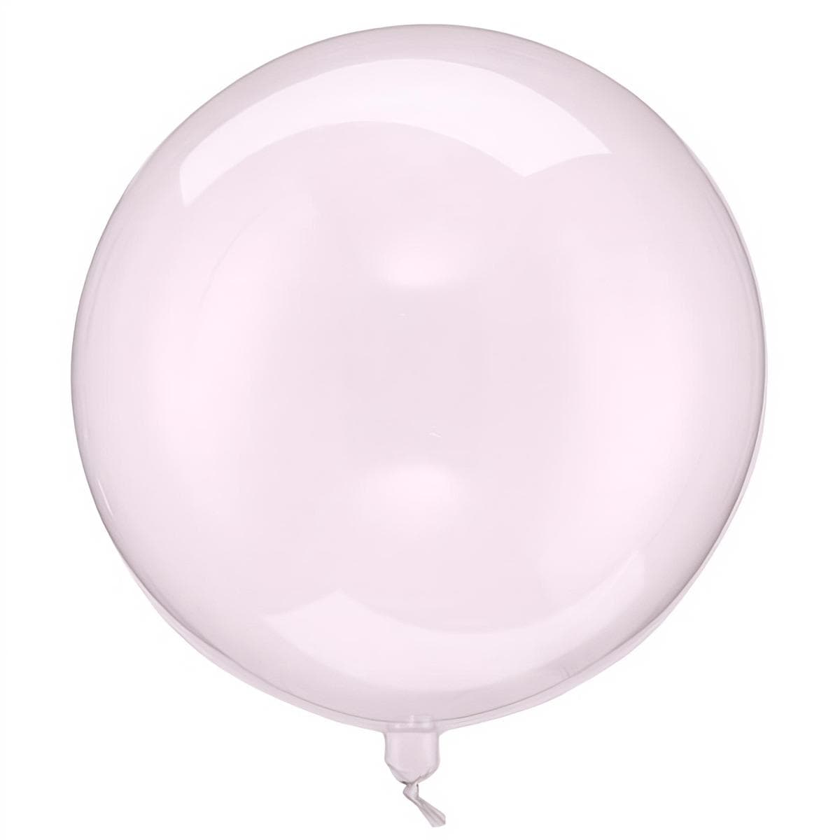 Pyöreä muovinen kuplapallo - Läpikuultava vaaleanpunainen, 40 cm – PartyDeco