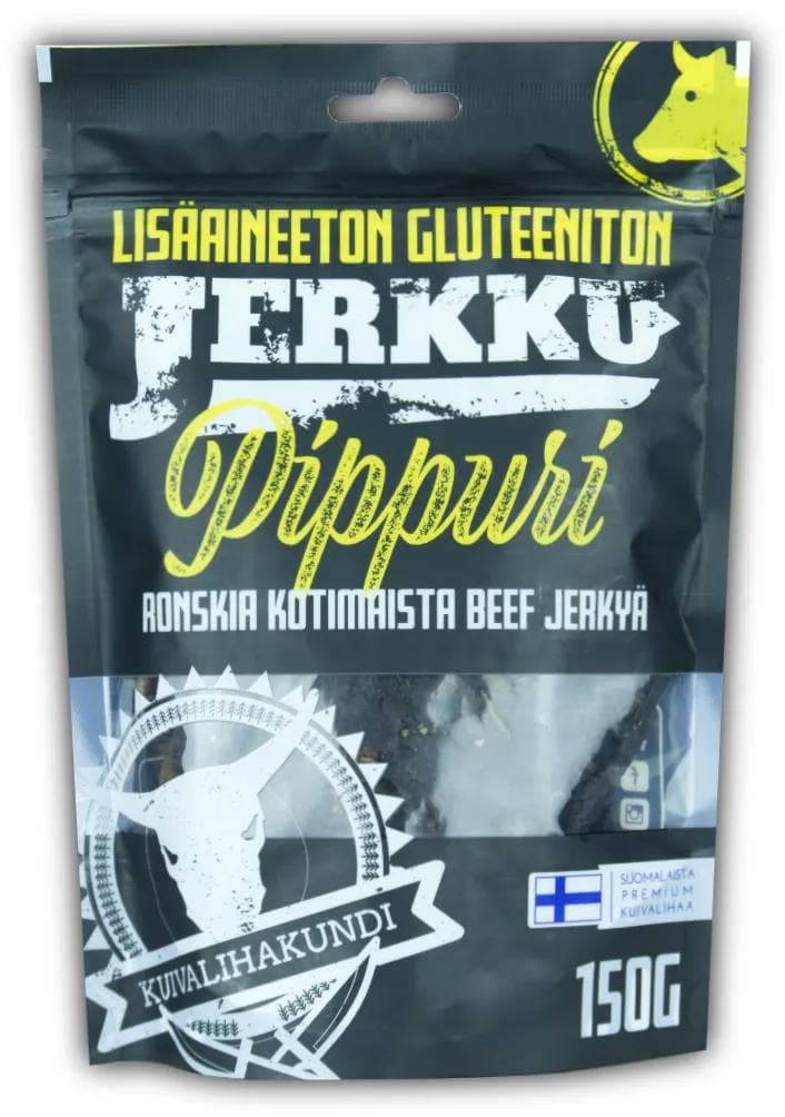 Kuivalihakundi Jerkku Pepper Beef Jerky, 150g retkiruoka – Kuivalihakundi
