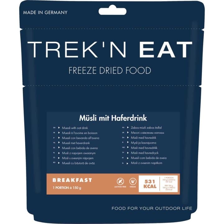 Trek'n Eat Muesli with Oat Drink Powder retkiruoka ja urheiluravinne – Trek'n Eat