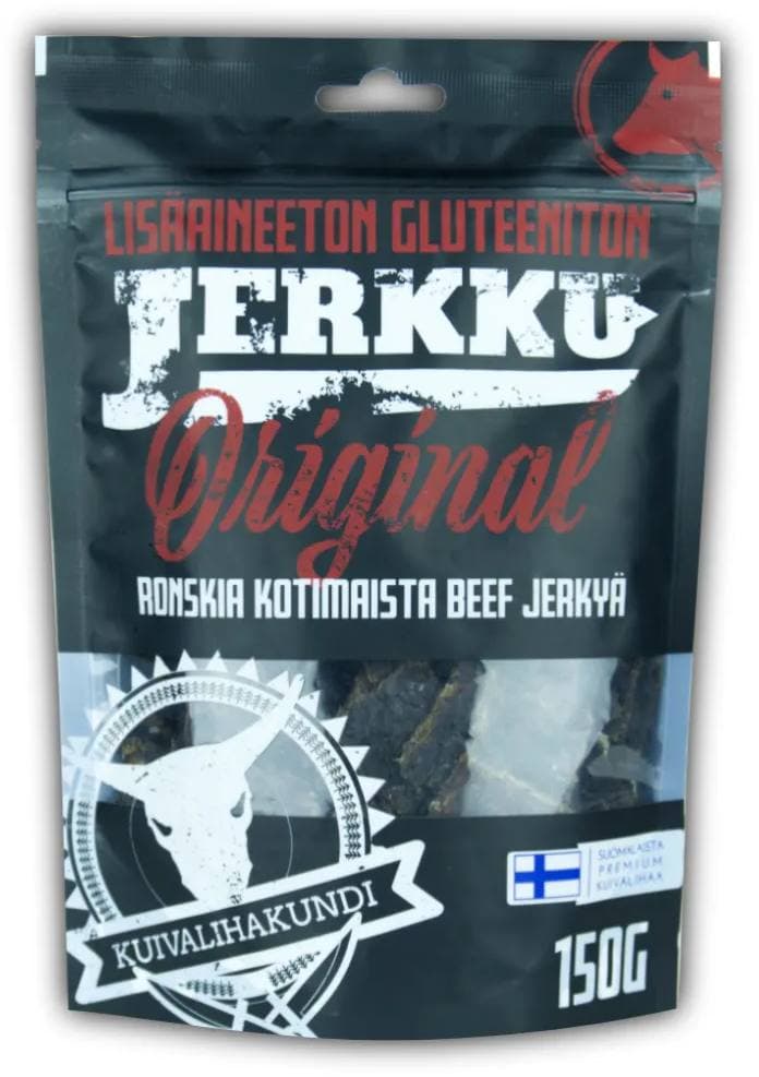 Kuivalihakundi Jerkku Original Beef Jerky, 150g kuivattu naudanliha – Kuivalihakundi