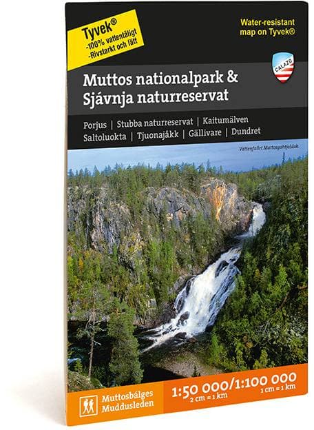 Calazo Muttos Nationalpark & Sjávnja Naturreservat Fjällkarta Tyvek retkeilykartta (ulkomaat) – Calazo
