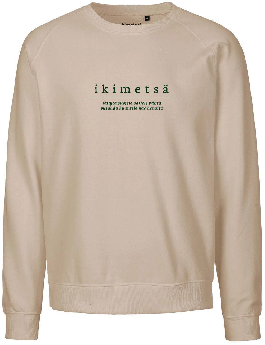 Metsä/Skogen Ikimetsä College, Teksti huppari ja collegepaita – Metsä/Skogen