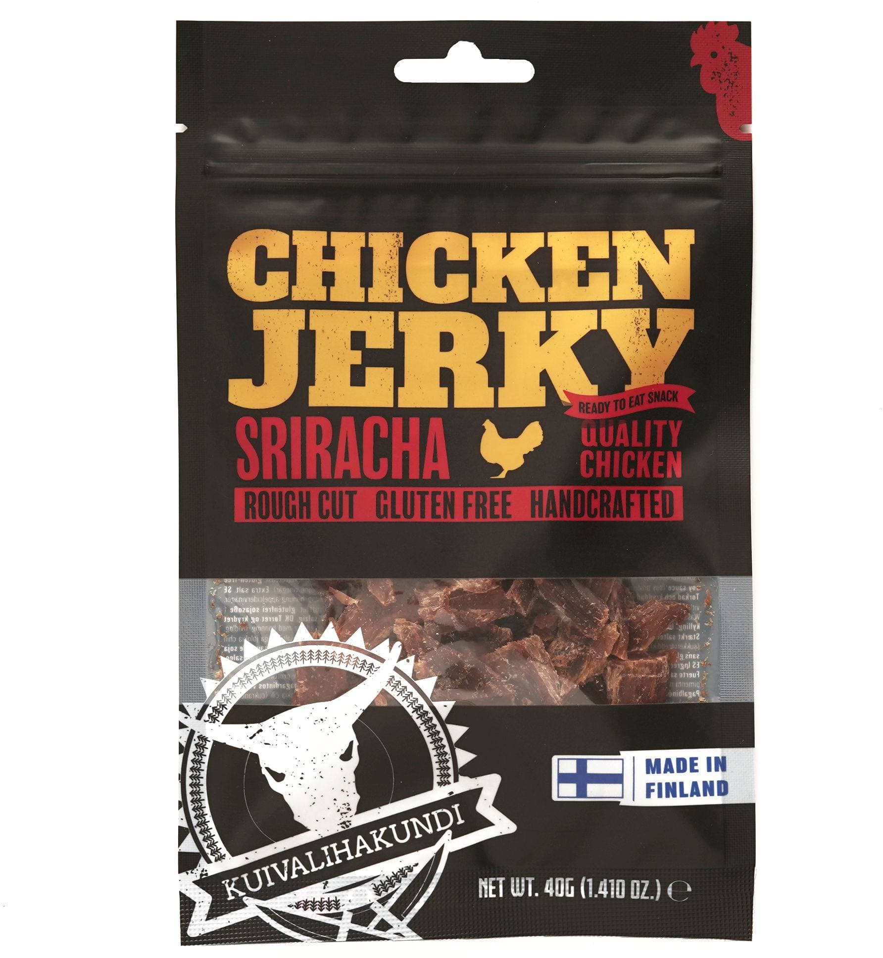 Kuivalihakundi Chicken Jerky Sriracha, 40g kanankuivaliha – Kuivalihakundi