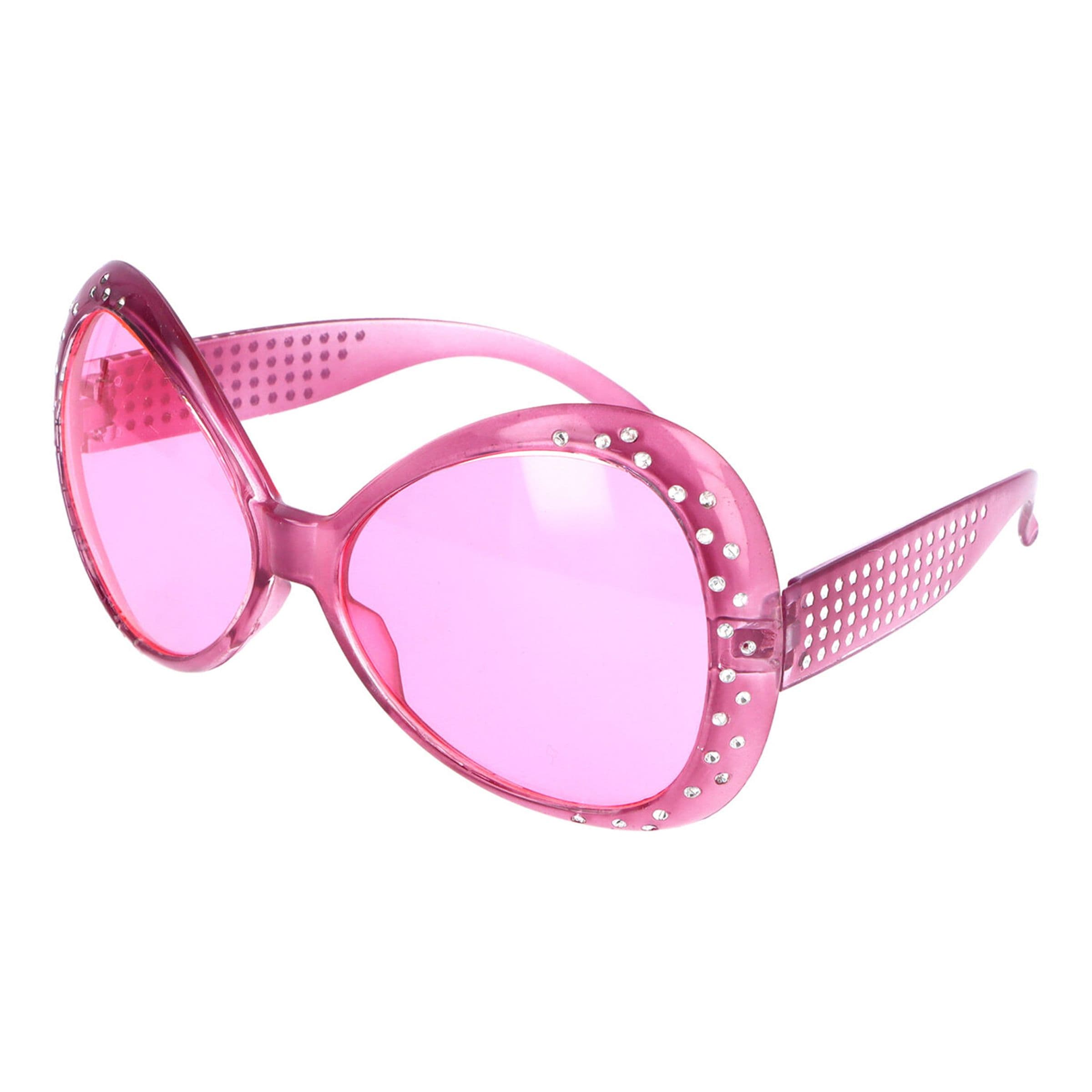 50-luvun vaaleanpunaiset strassikoristeiset silmälasit - One size – Henbrandt