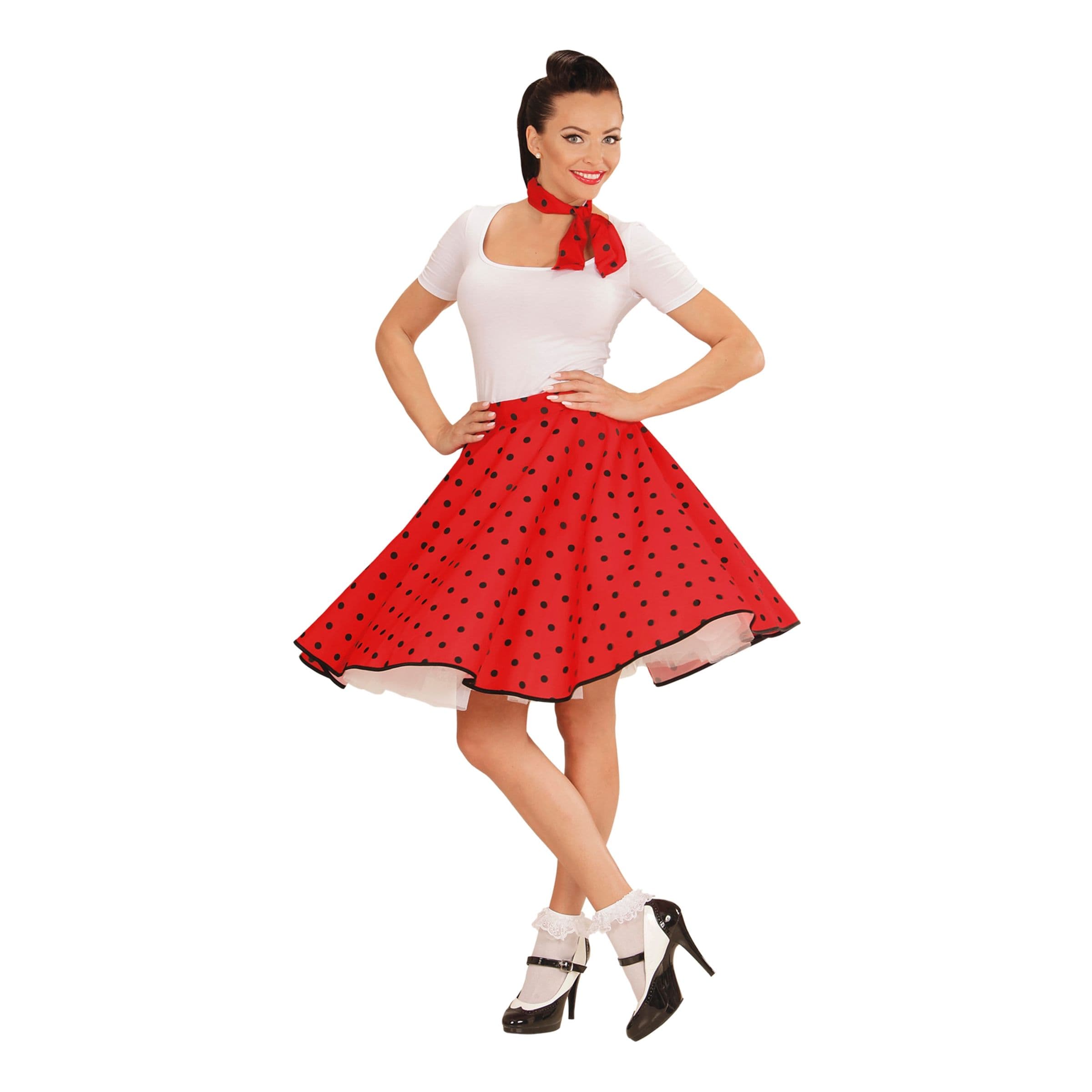 50-luvun Hame Ja Huivi Naamiaisasu - One size – Widmann