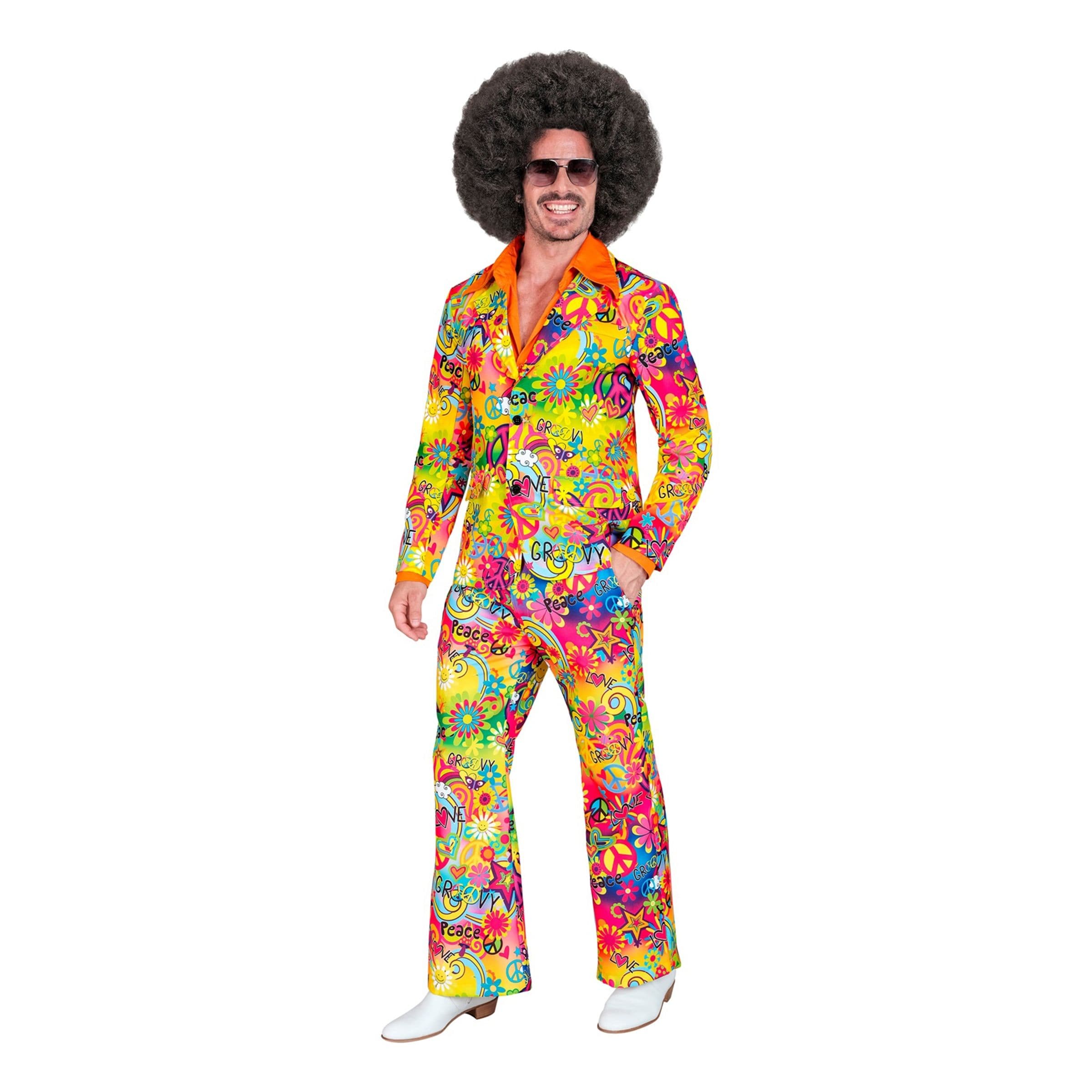 60-luvun Flower Power Puku Naamiaisasu - Small – Widmann