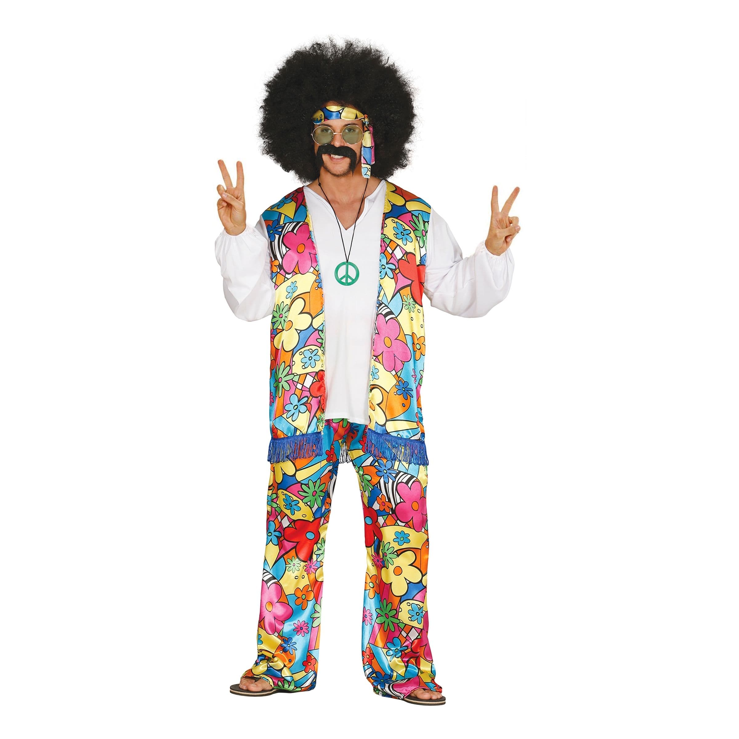 60-luvun Hippie Naamiaisasu - Medium – Fiestas Guirca
