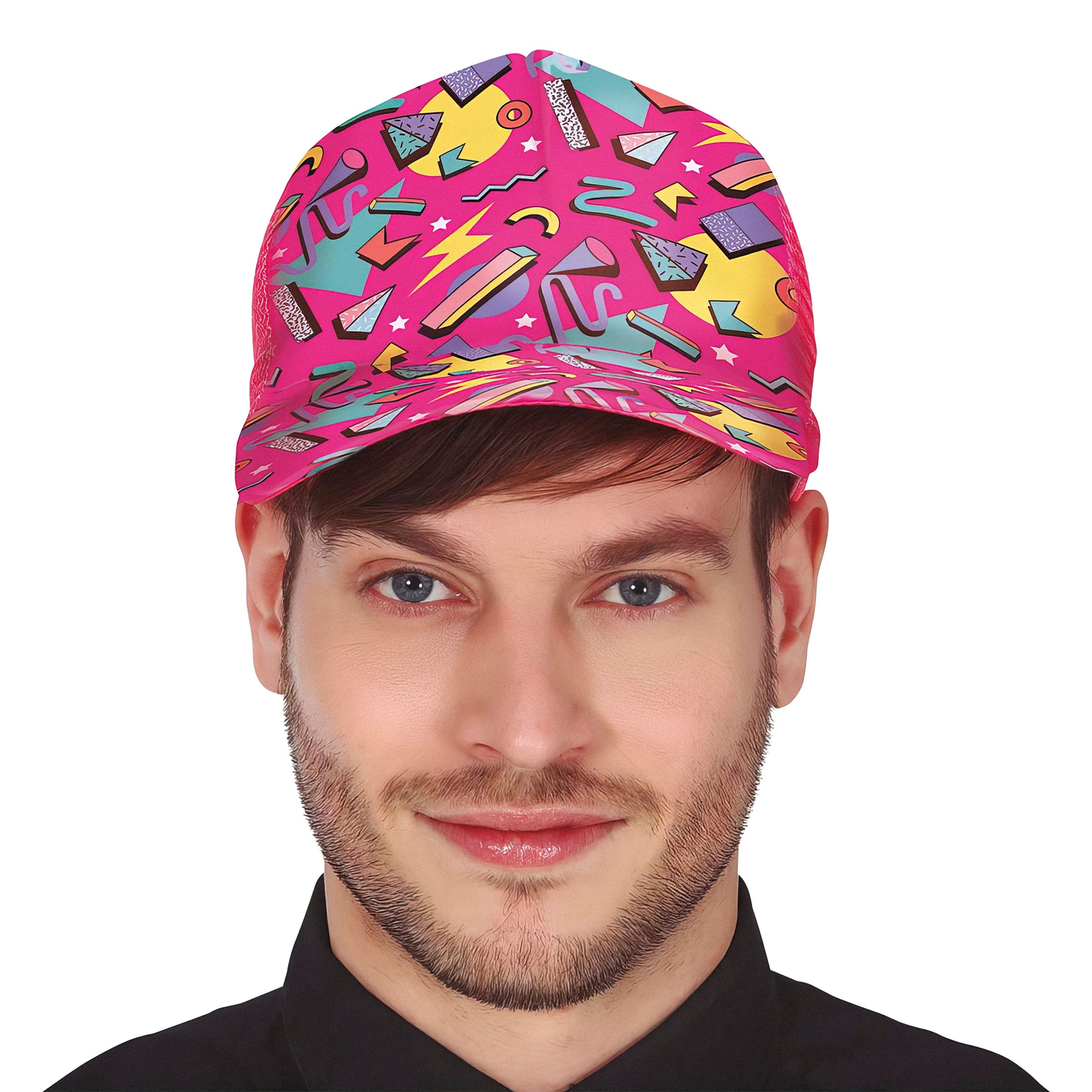 80-luvun Lippis Vaaleanpunainen Kuviolla - One size – Fiestas Guirca