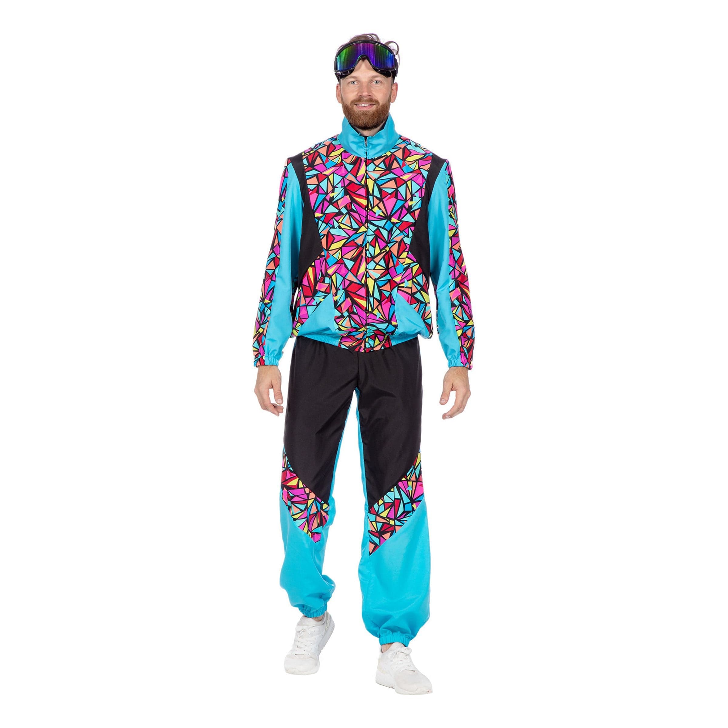 80-luvun Neon Hiihtoasu Miehet Naamiaisasu - Medium – Wilbers & Wilbers