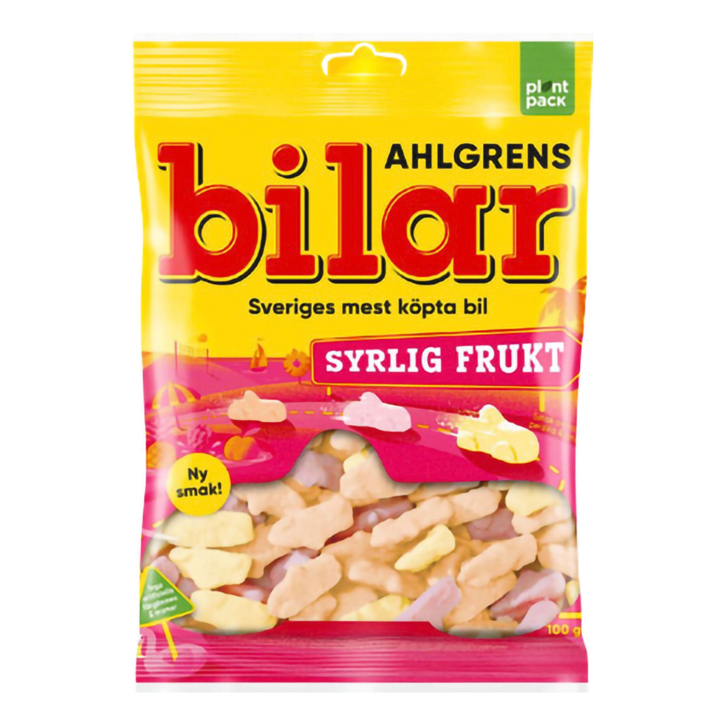 Ahlgrens Bilar Kirpeä Hedelmä - 100 g – ERT Godis Singel