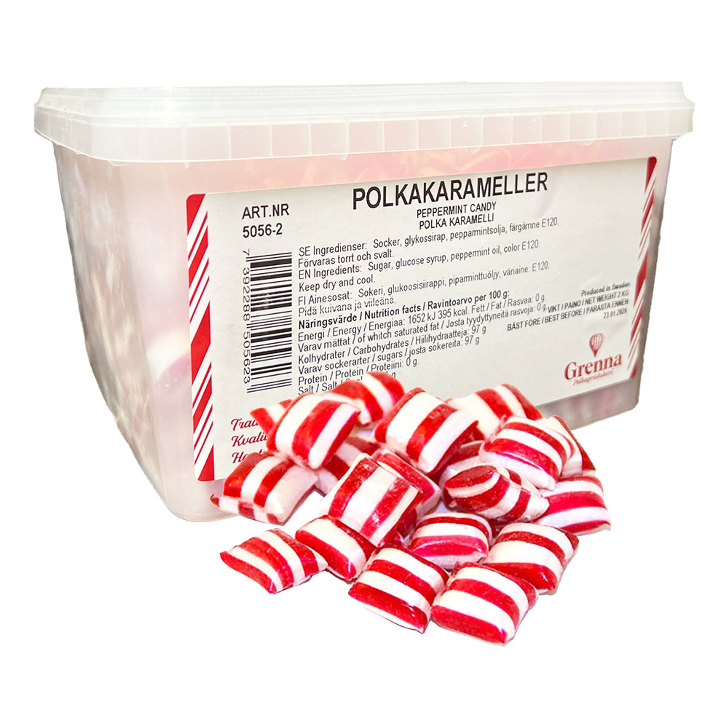 Aidot Polka-karamellit Suurpakkaus - 2 kg – ERT Godis Bulk