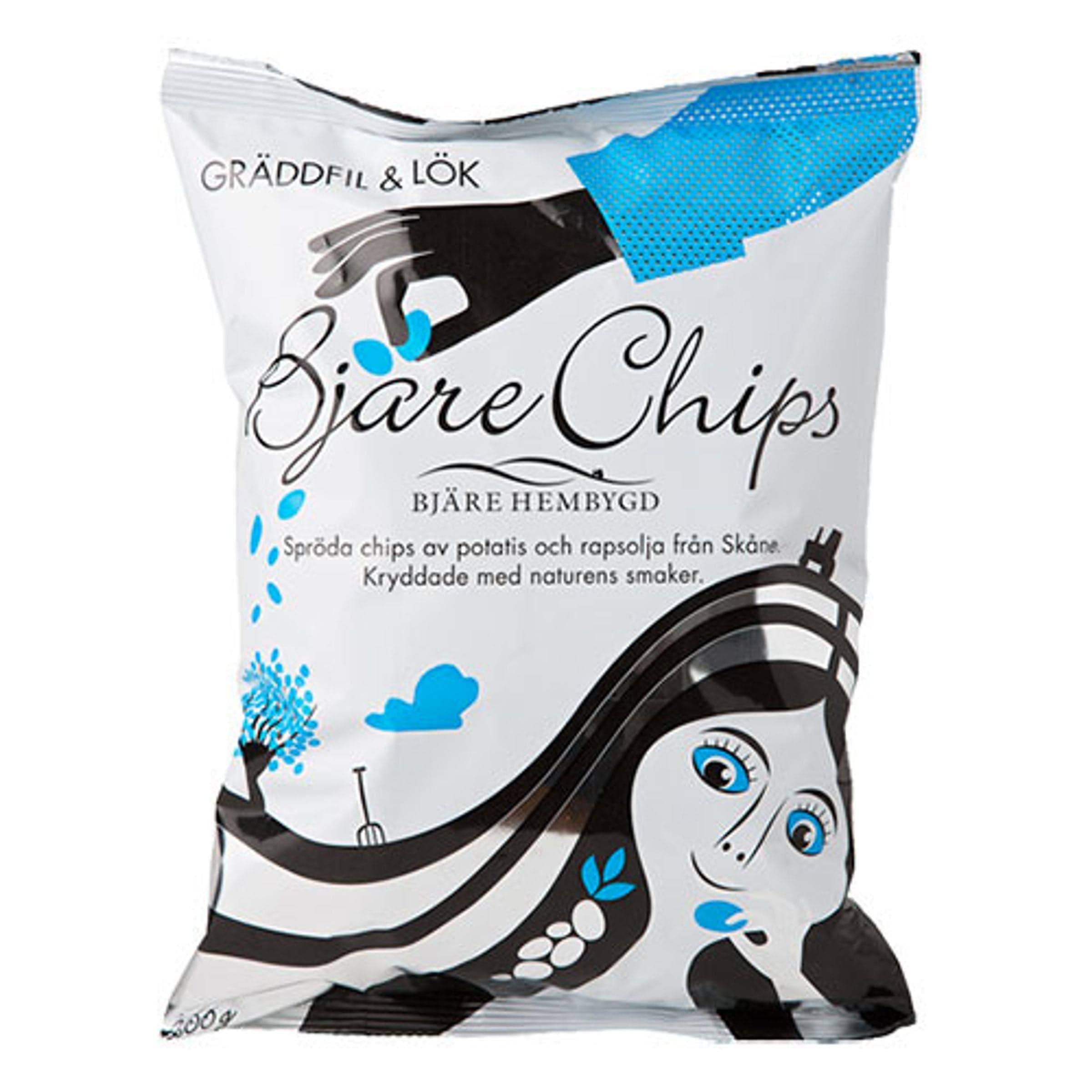 Bjäre Chips Gräddfil och Lök - 200 g – ERT Godis Singel