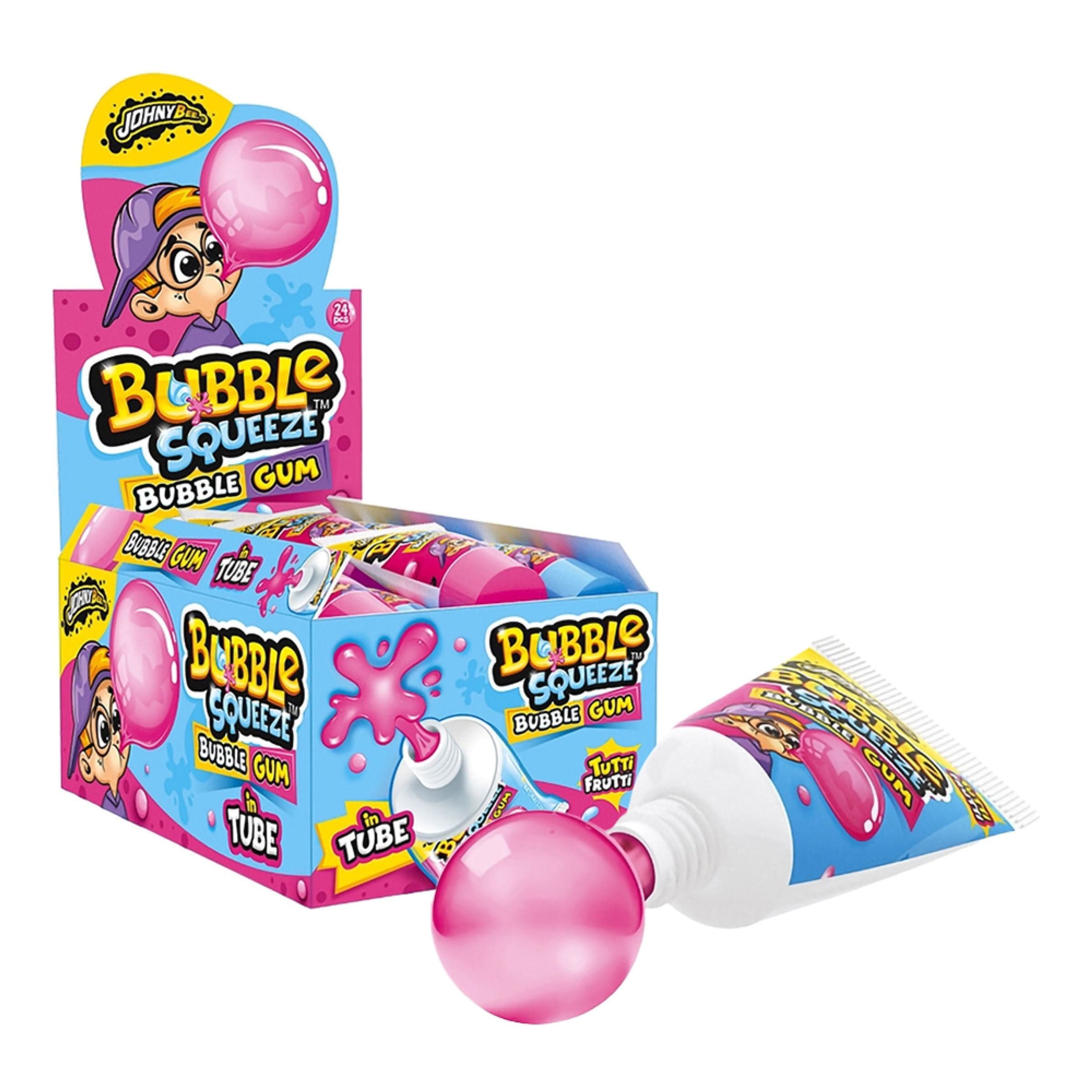 Bubble Gum Squeeze Suurpakkaus - 24 x 30 g – ERT Godis Bulk