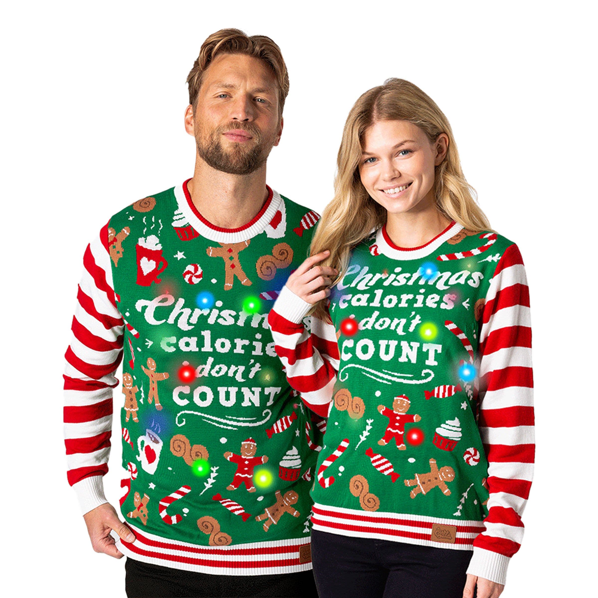 Christmas Calories Dont Count LED Joulupusero - XX-Small – Silly Santa