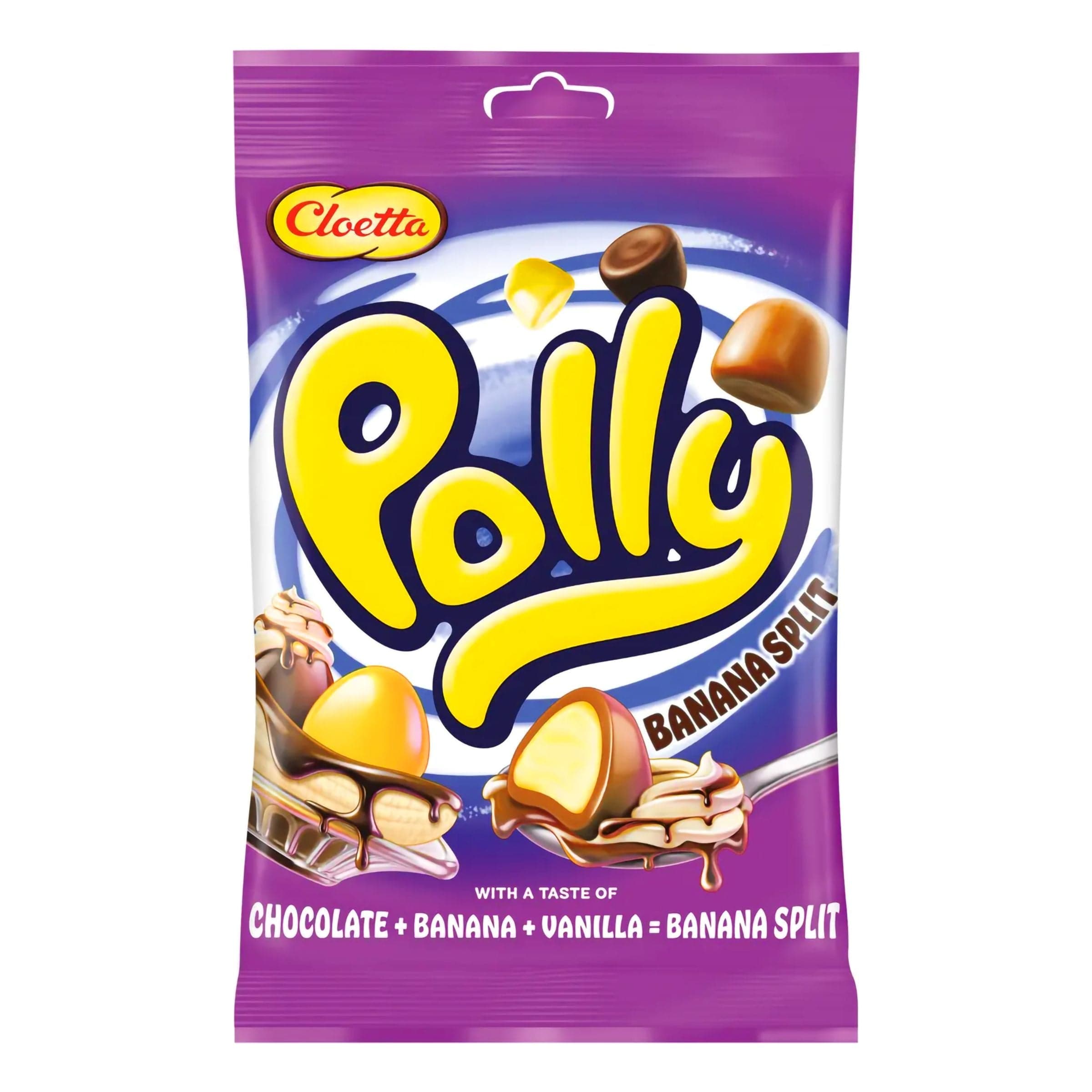 Cloetta Polly Banana Split - 100 g – ERT Godis Singel