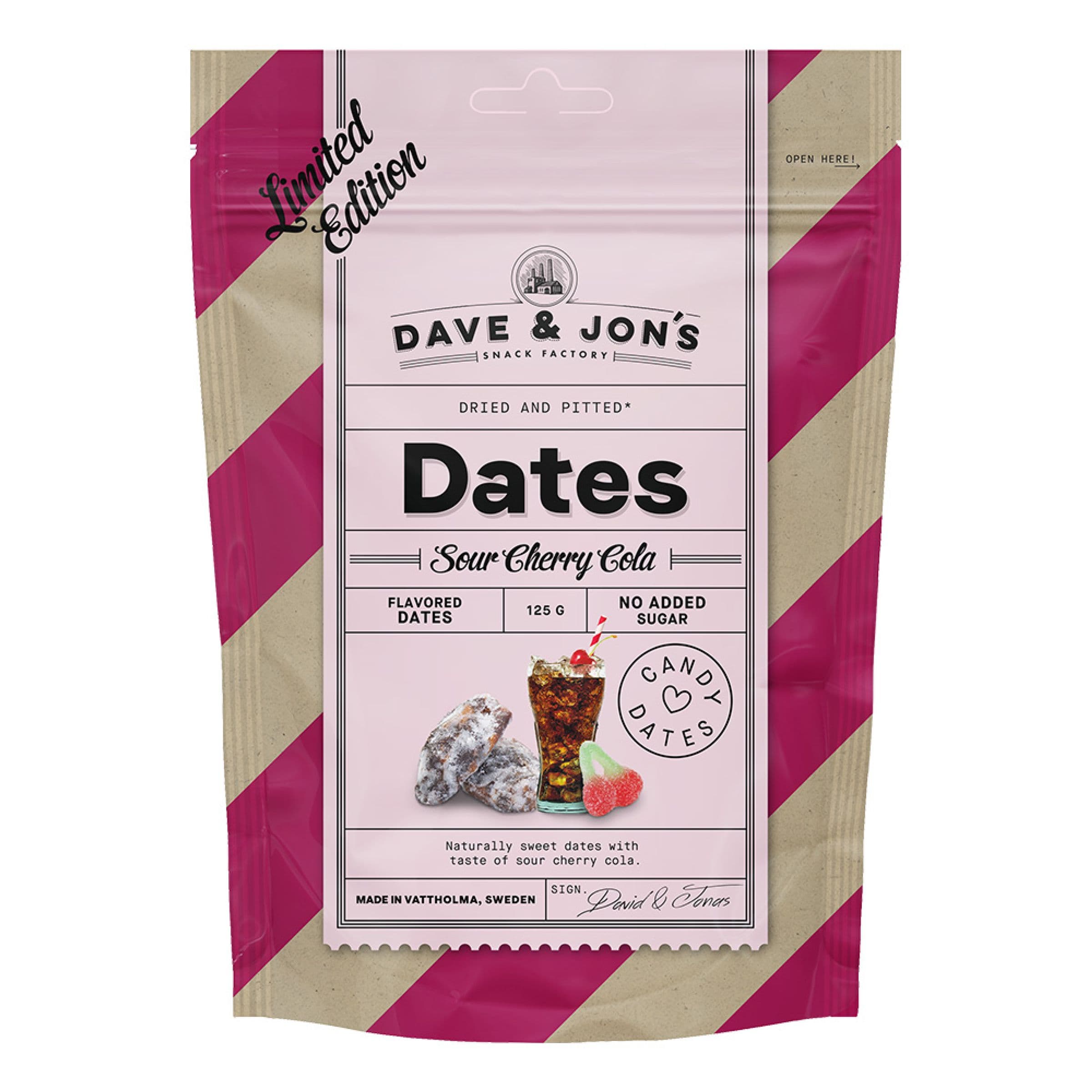 Dave & Jon's Taatelit Sour Cherry Cola - 125 g – Coopers Candy