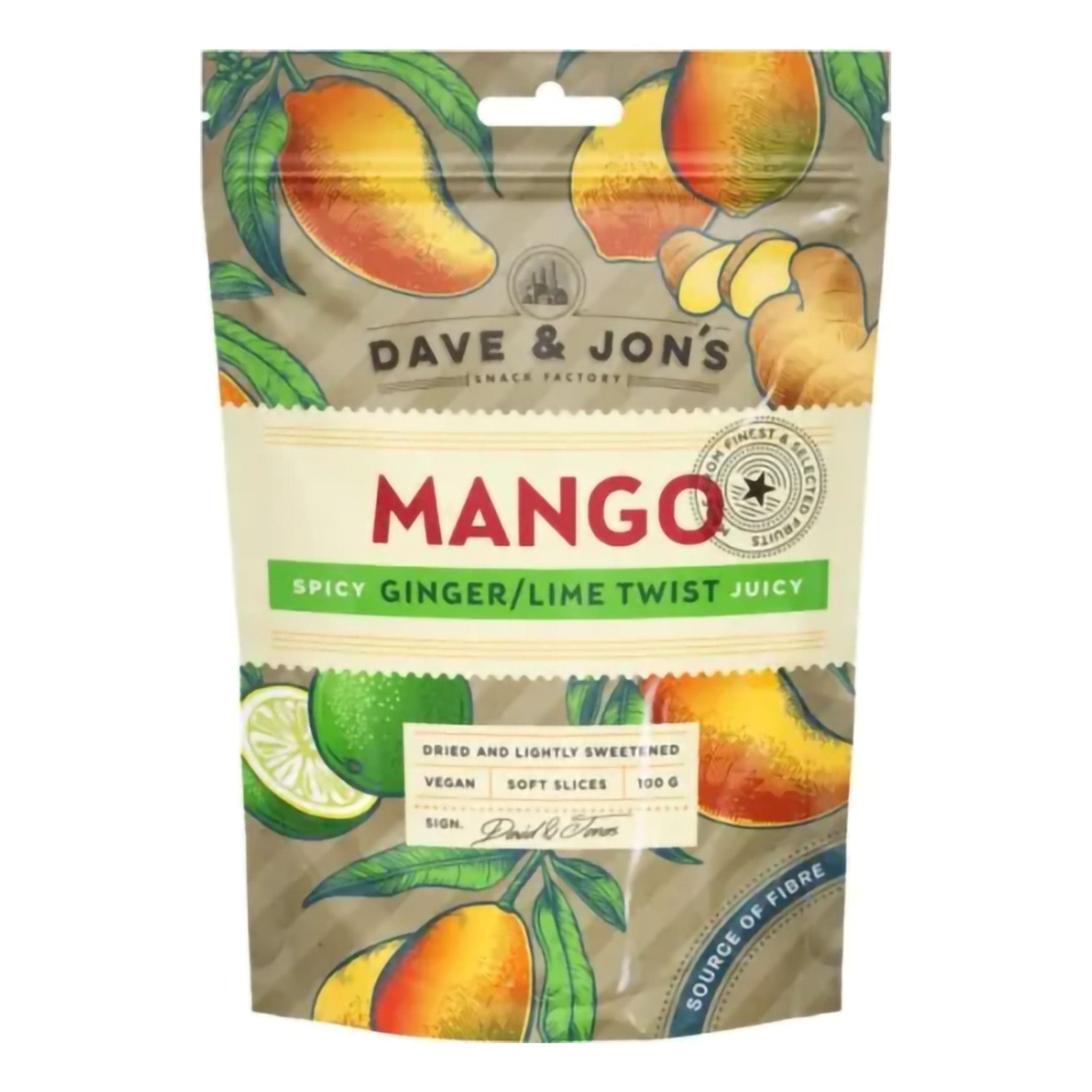 Dave & Jons Kuivattu Mango Spicy Ginger Lime Twist - 100 g – Coopers Candy
