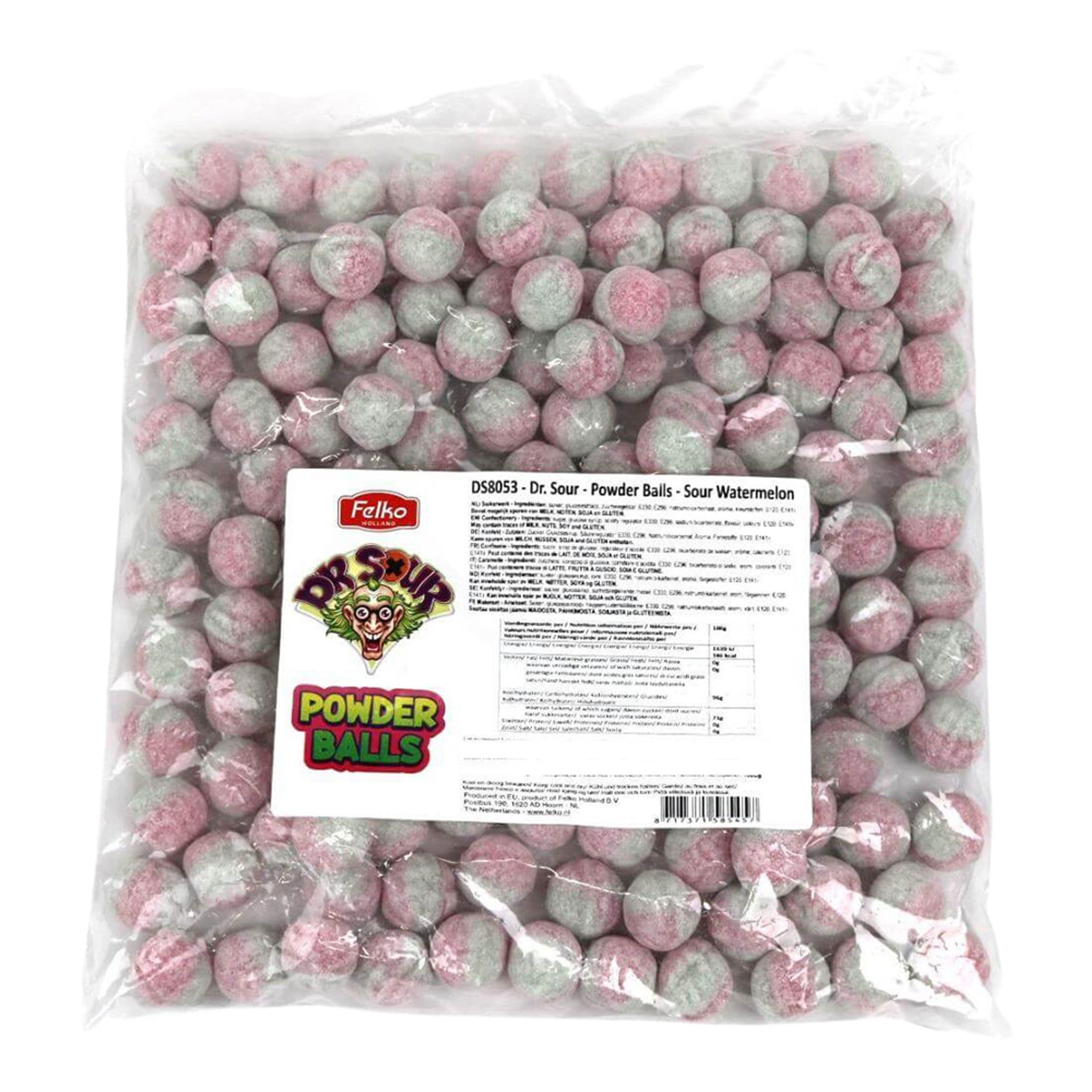 Dr Sour Powder Balls Sour Watermelon Suurpakkaus - 1 kg – Coopers Candy