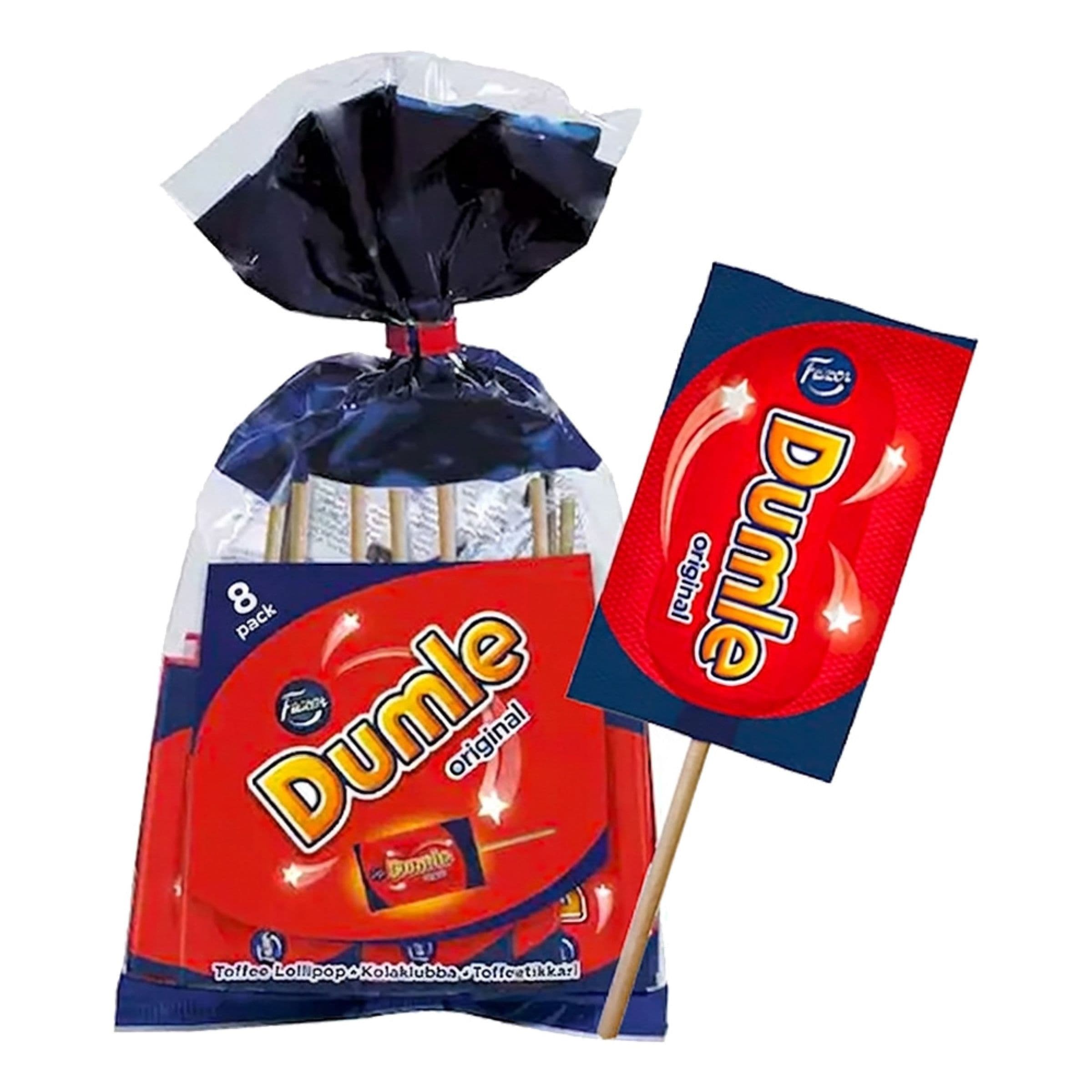 Dumle Original -tikkaripussi - 8 x 10 g – ERT Godis Singel
