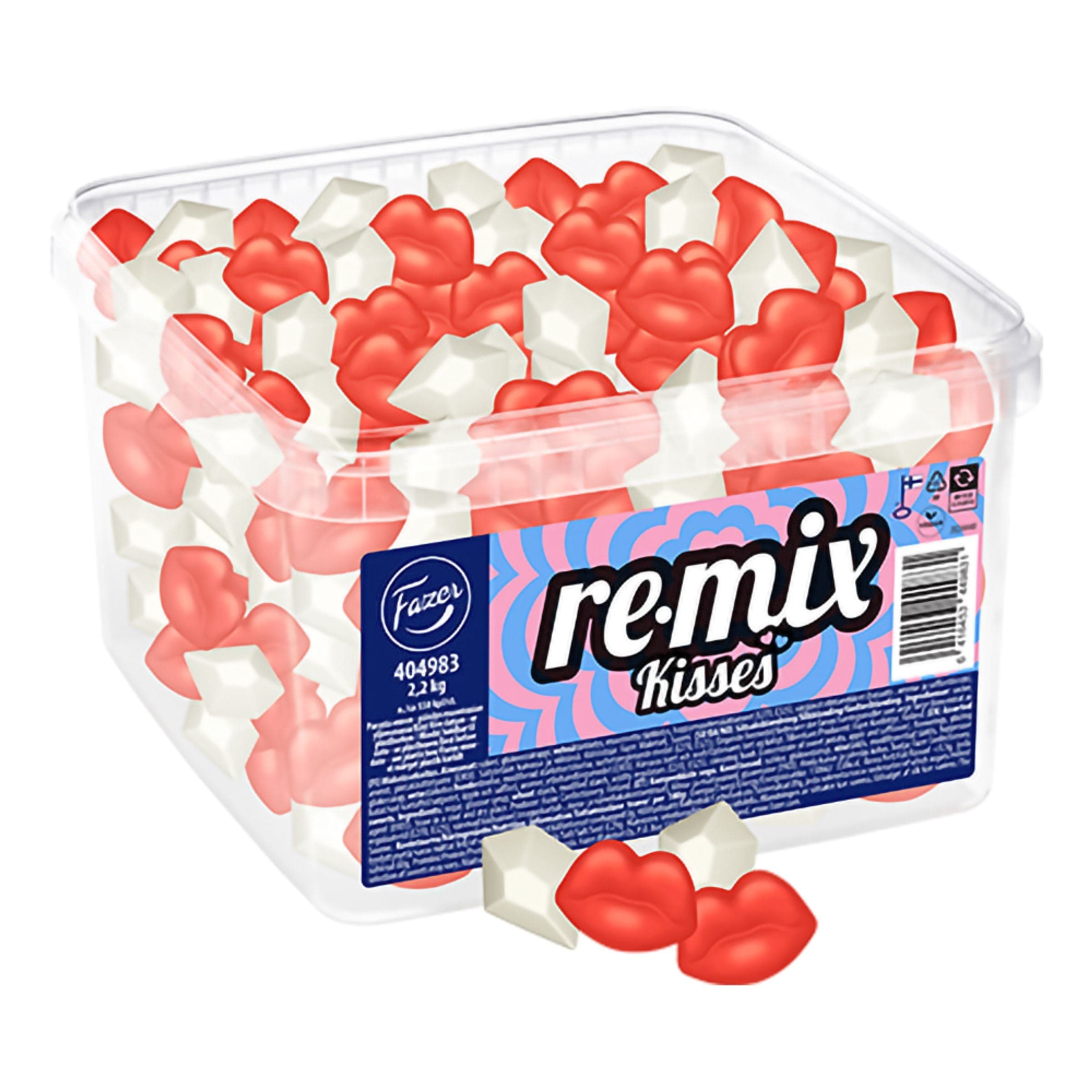 Fazer Remix Kisses suurpakkaus - 2,2 kg – ERT Godis Bulk