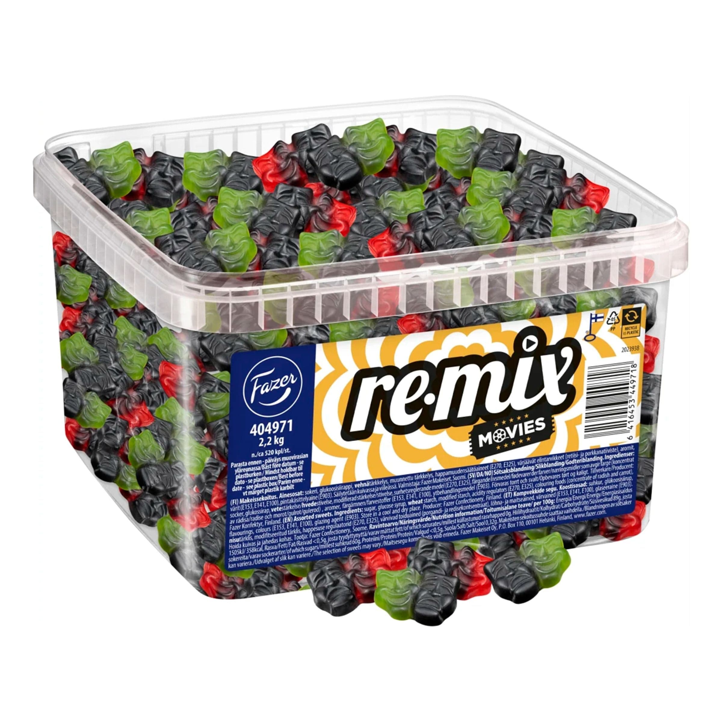 Fazer Remix Movies Suurpakkaus - 2,2 kg – ERT Godis Bulk