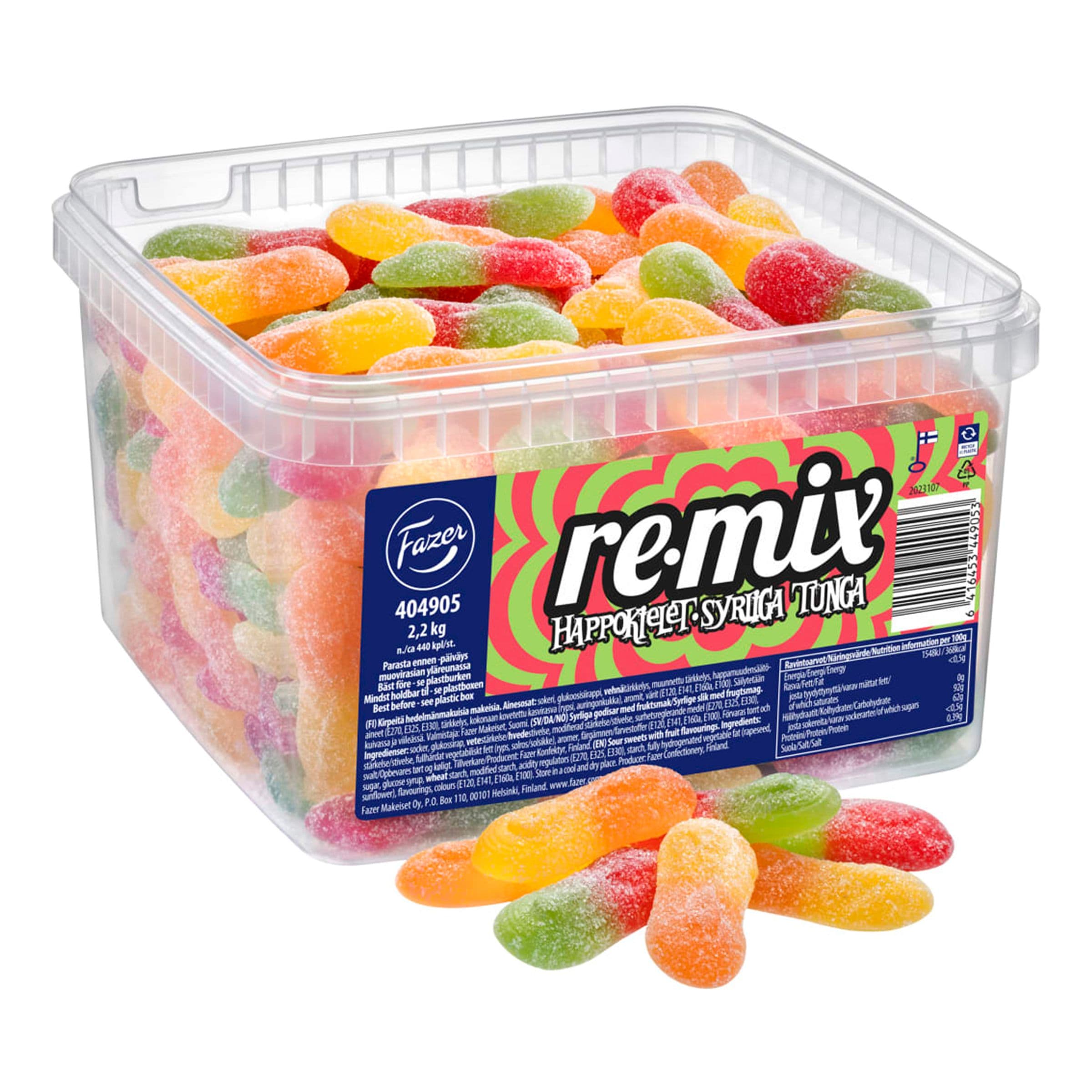 Fazer Remix Kirpeät Kielet Suurpakkaus - 2,2 kg – ERT Godis Bulk