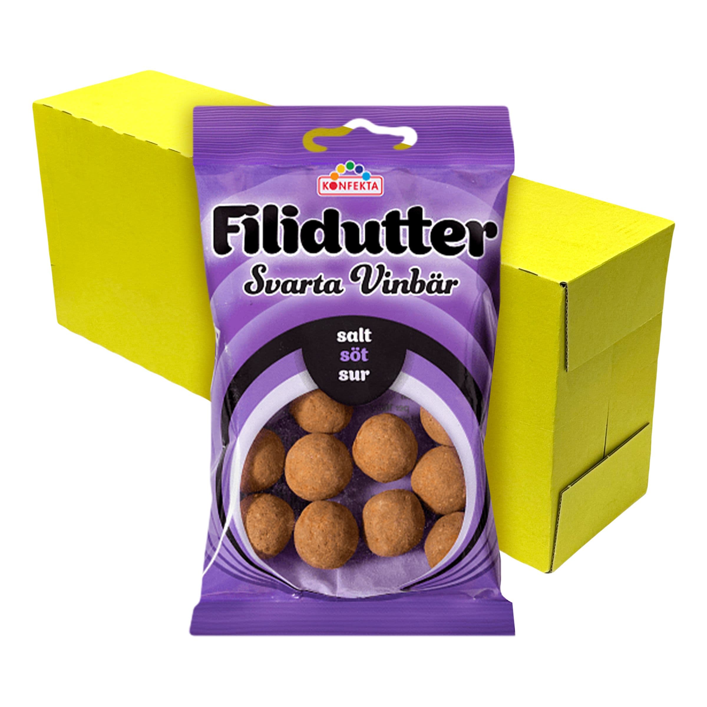 Filidutter Mustaherukka Suurpakkaus - 20 x 65 g – ERT Godis Bulk