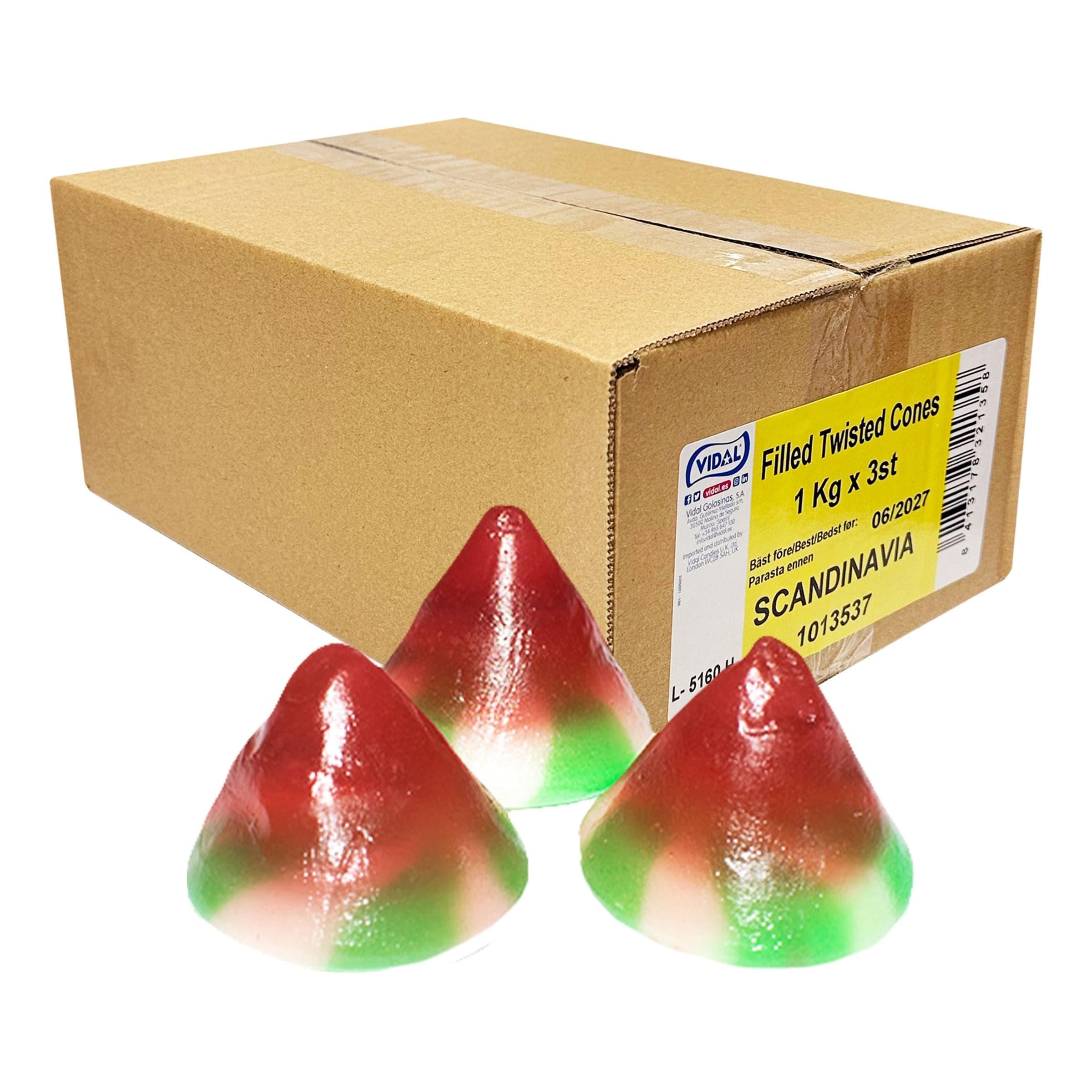 Filled Twisted Cones -suurpakkaus - 3 kg – ERT Godis Bulk