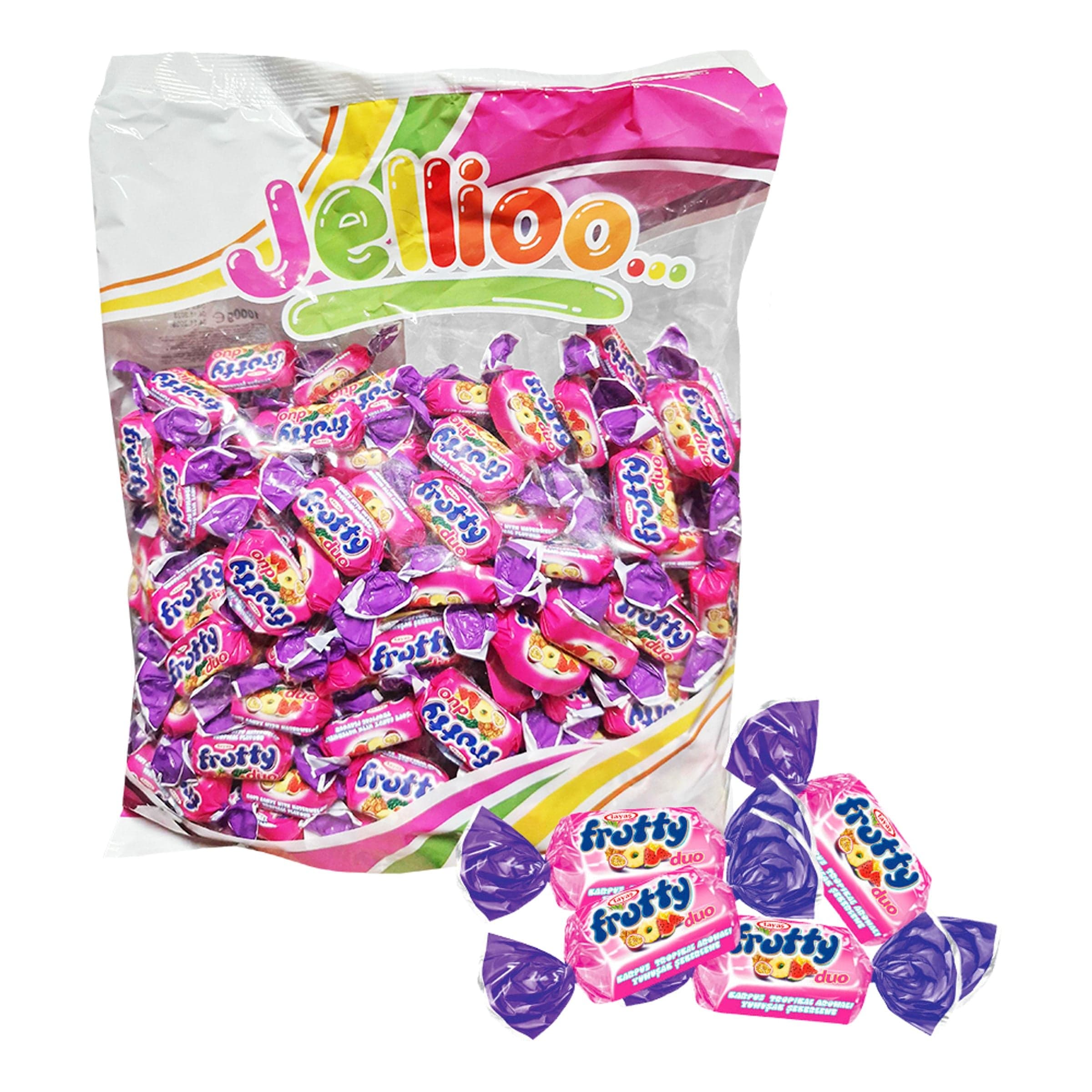 Frutty Duo Twist Melon/Tropical Suurpakkauksessa - 1 kg – ERT Godis Bulk