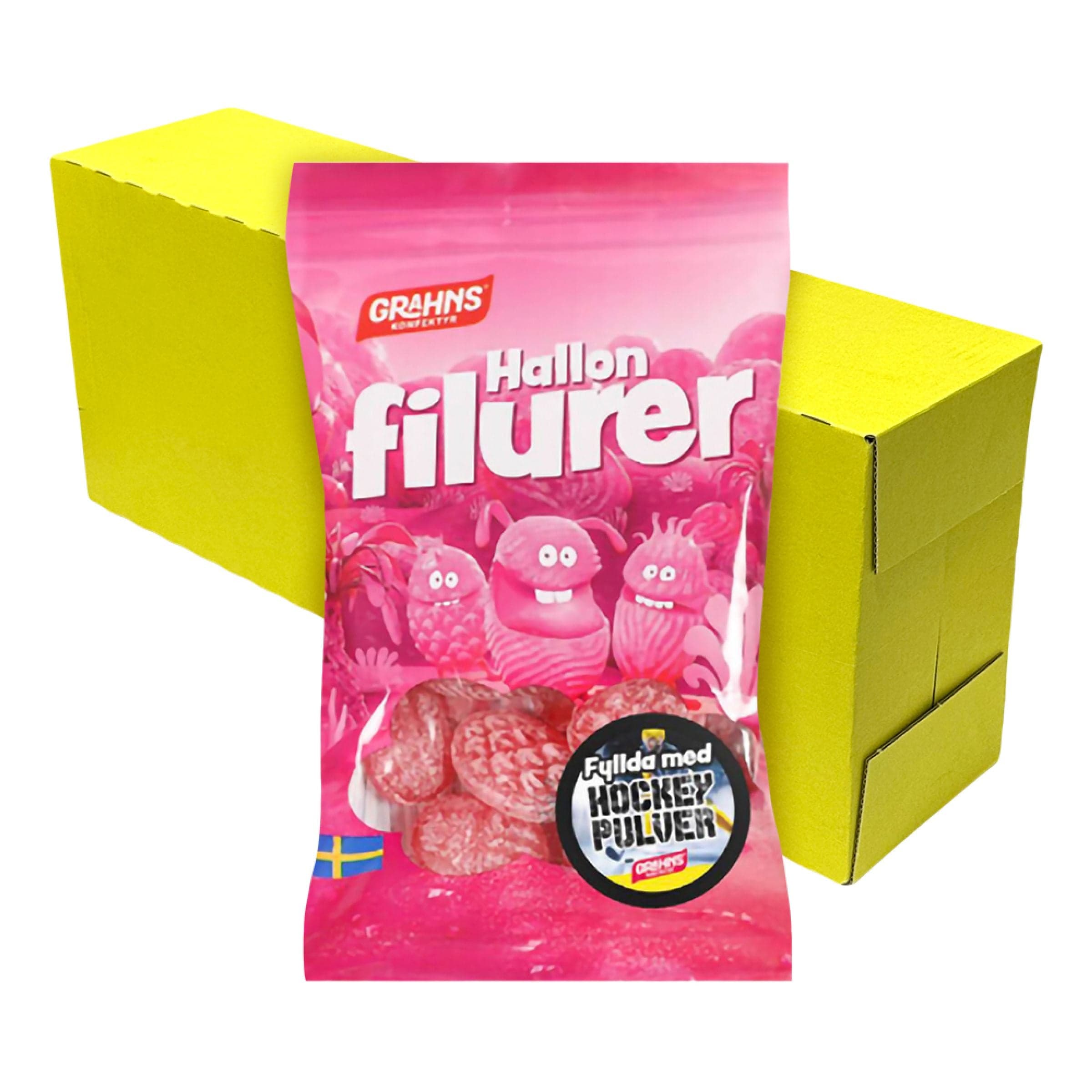 Grahns Vadelmafilurit Suurpakkaus - 20 x 70 g – ERT Godis Bulk