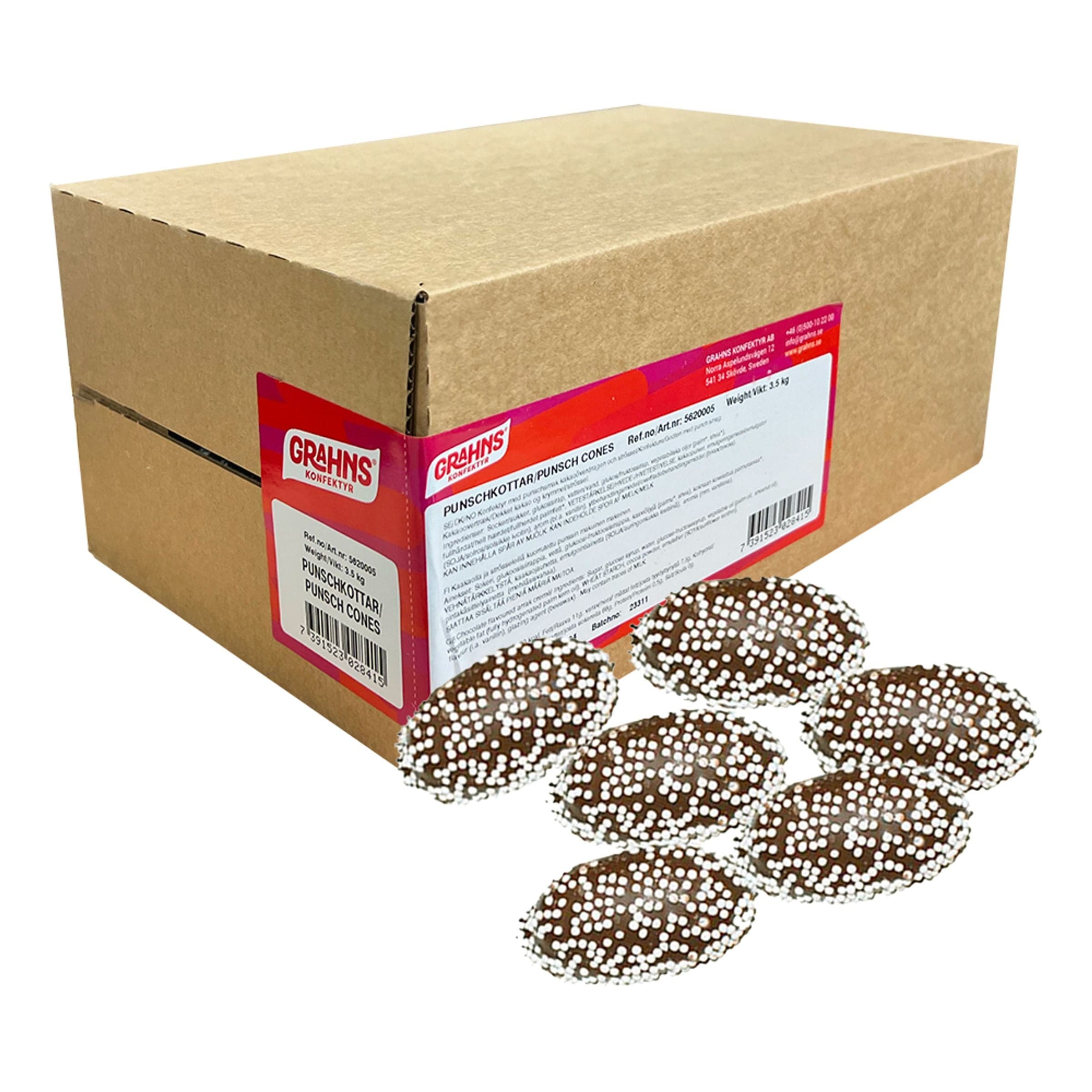 Grahns Punschkottar Suurpakkaus - 3,5 kg – ERT Godis Bulk
