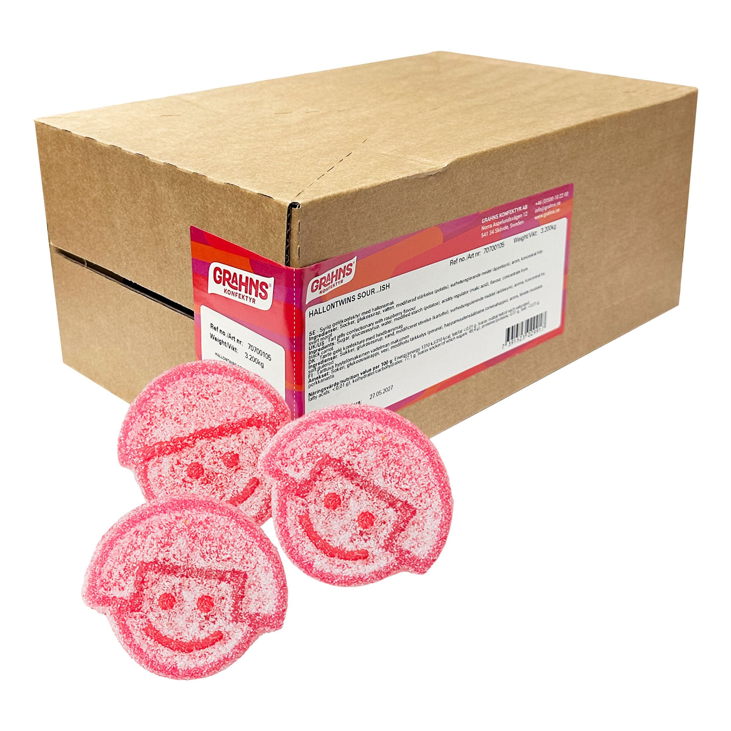 Hallontwins Sour..Ish Suurpakkaus - 3,5 kg – ERT Godis Bulk
