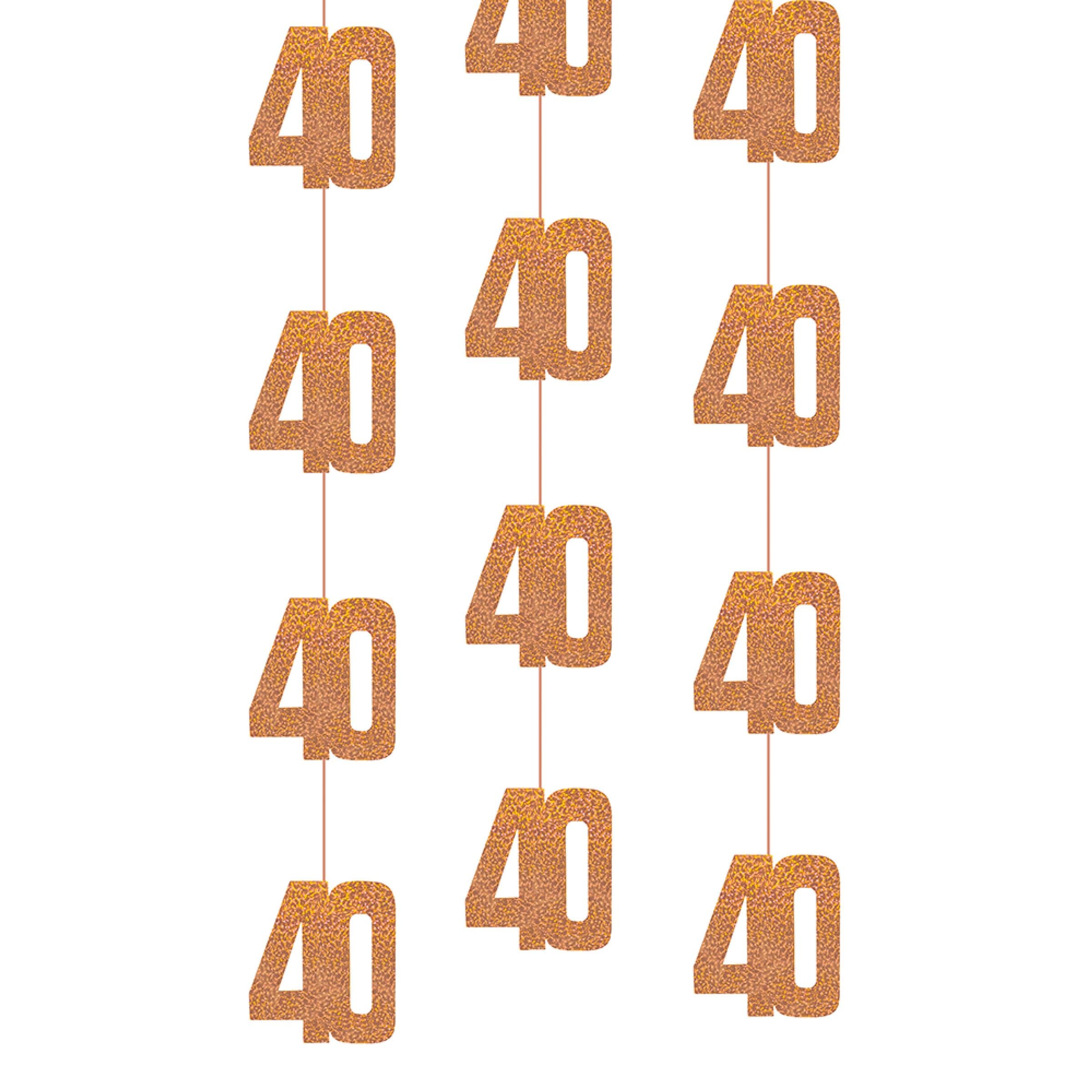 Ripustettavat Koristeet 40 Ruusukulta - 6-pakkaus – Unique Party