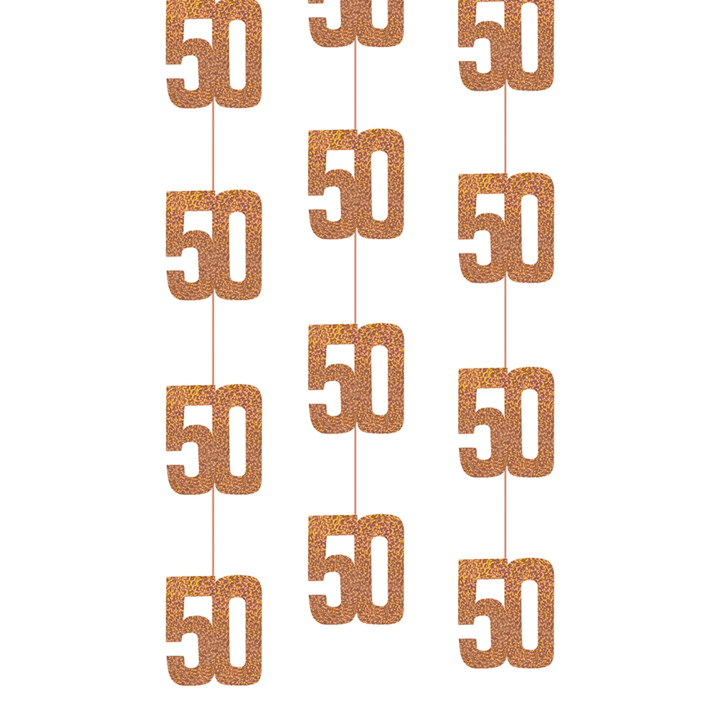 Ripustettavat Koristeet 50 Ruusukulta - 6-pakkaus – Unique Party