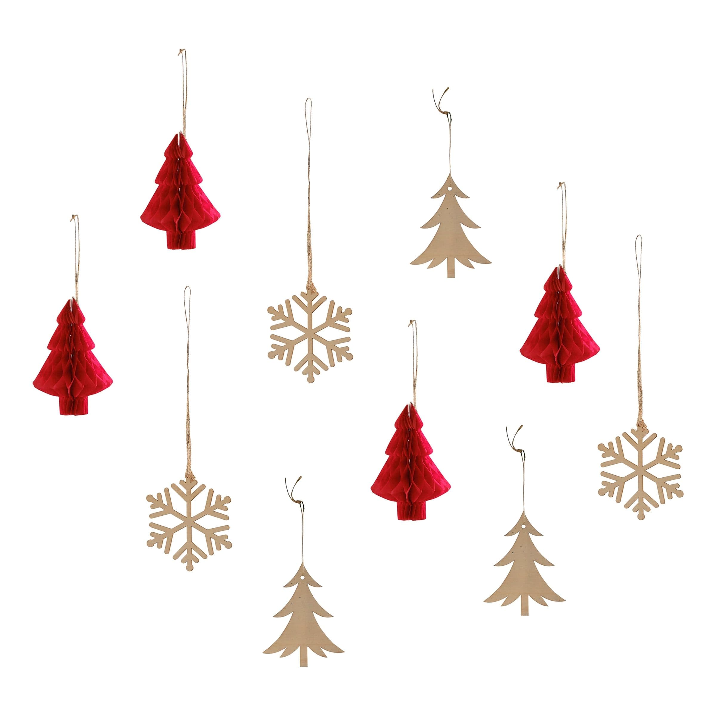 Roikkuva Joulukoriste Kuusi & Lumihiutale – Ginger Ray