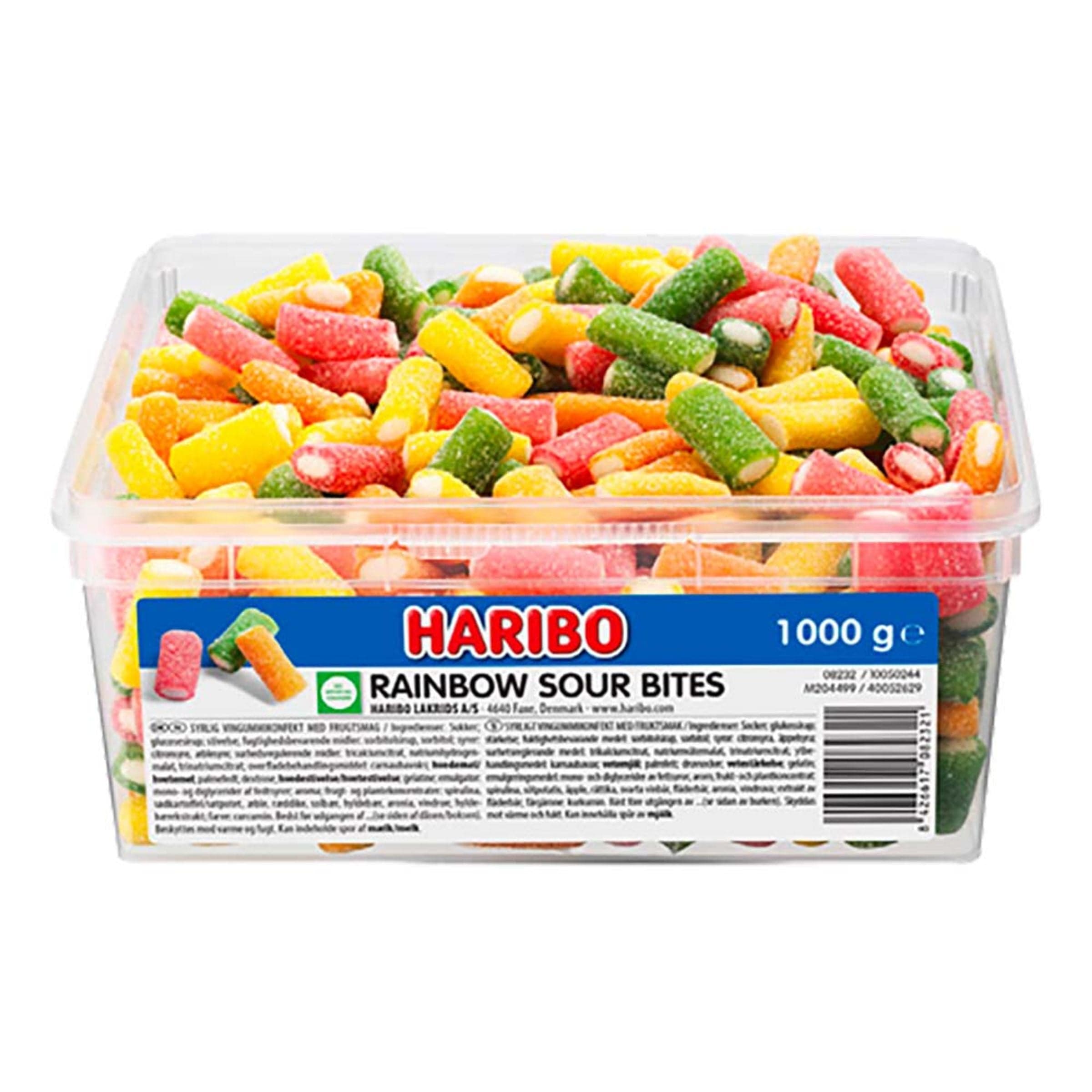 Haribo Rainbow Sour Bites Suurpakkaus - 1 kg – ERT Godis Bulk