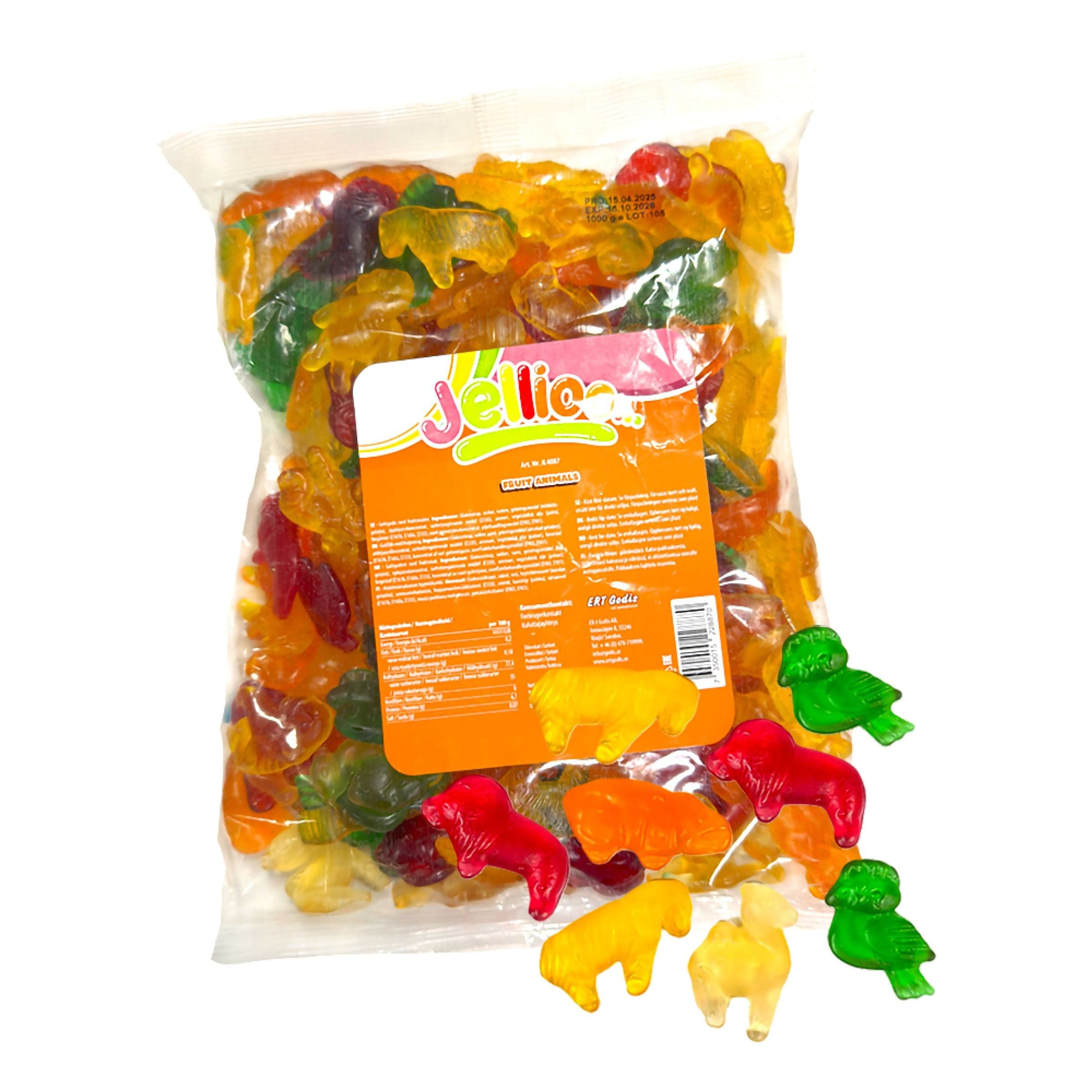 Jellioo Fruit Animals Suurpakkaus - 1 kg – ERT Godis Bulk
