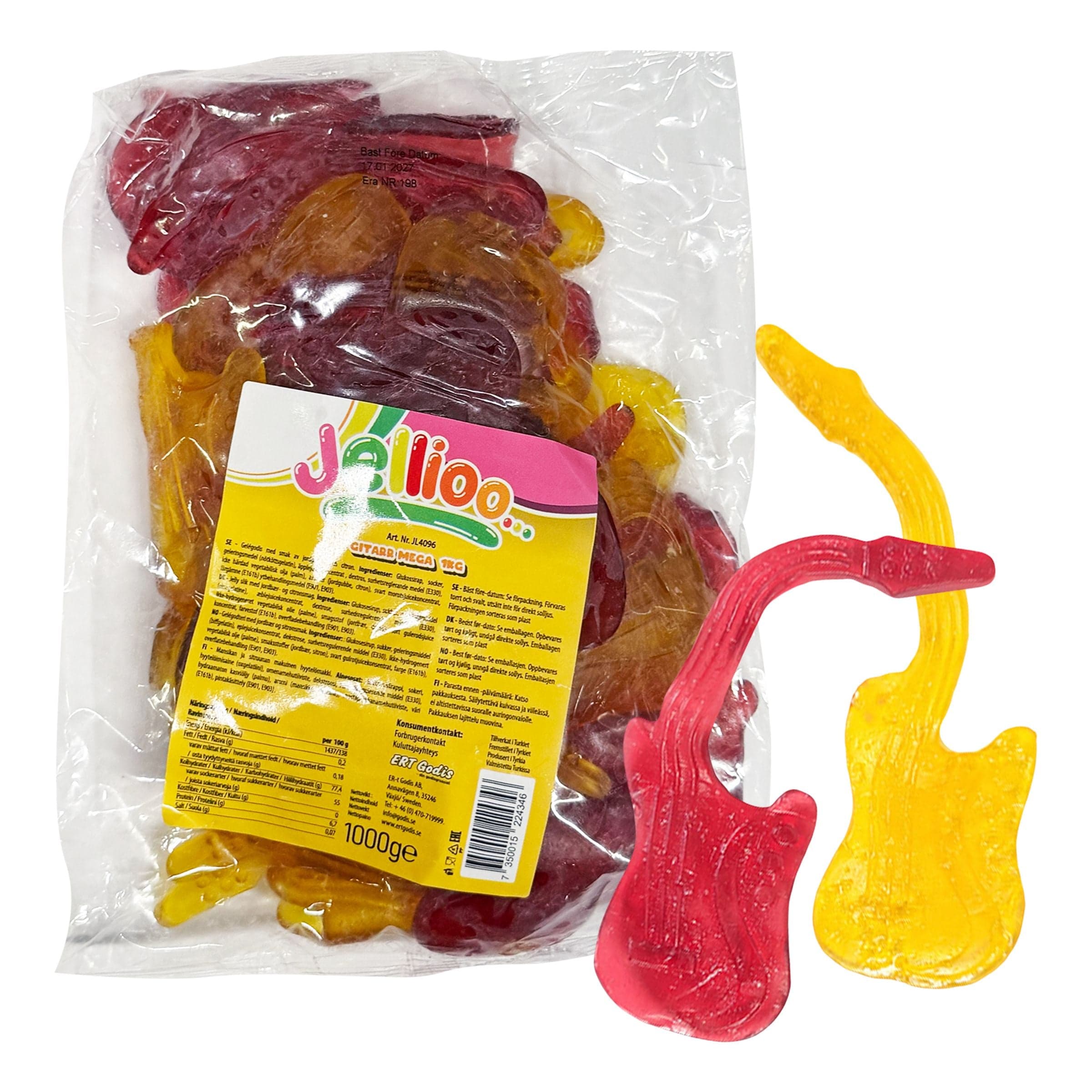 Jellioo Kitara Mega Suurpakkaus - 1 kg – ERT Godis Bulk