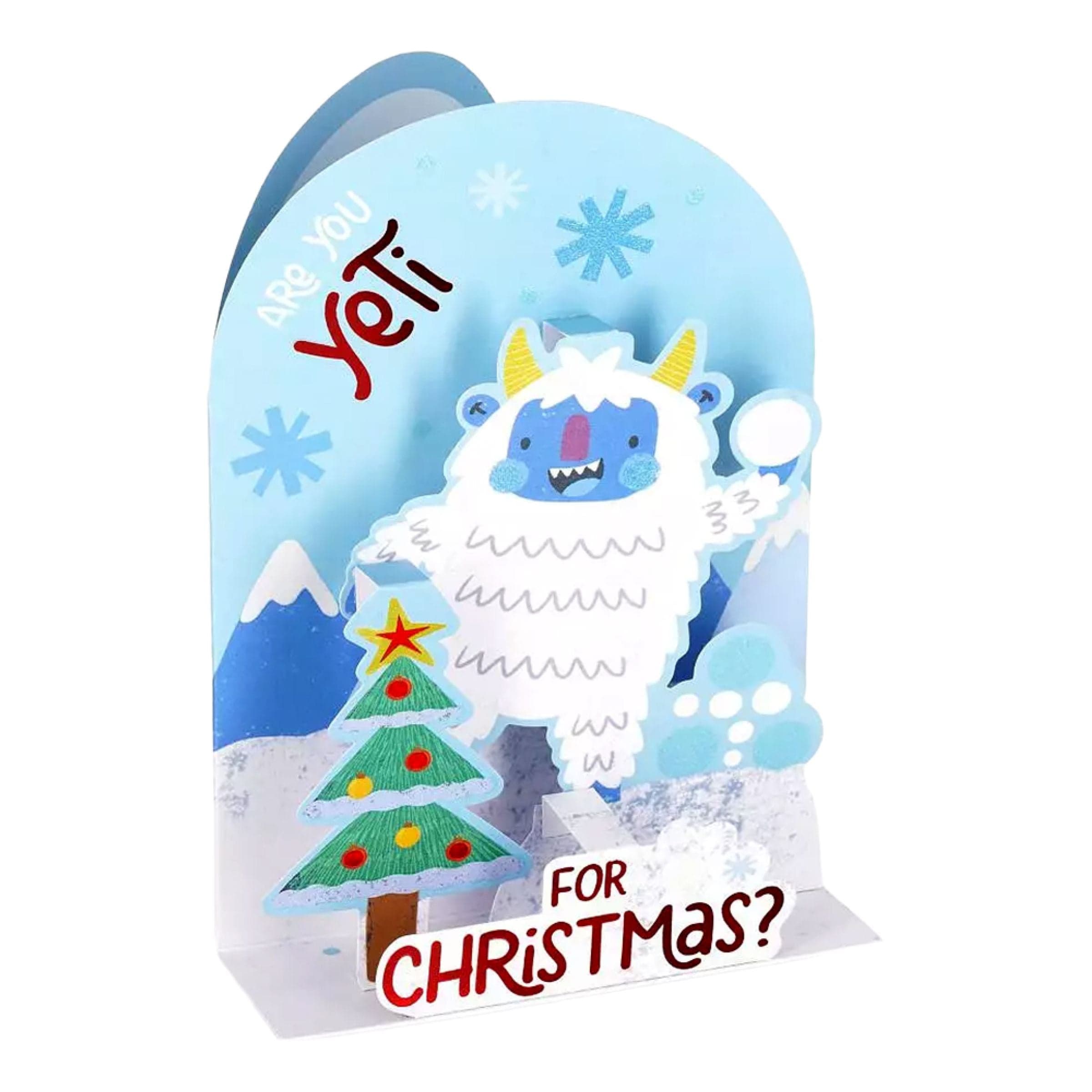 Joulukortti Pop-Up Are You Yeti For Christmas – KIDEK