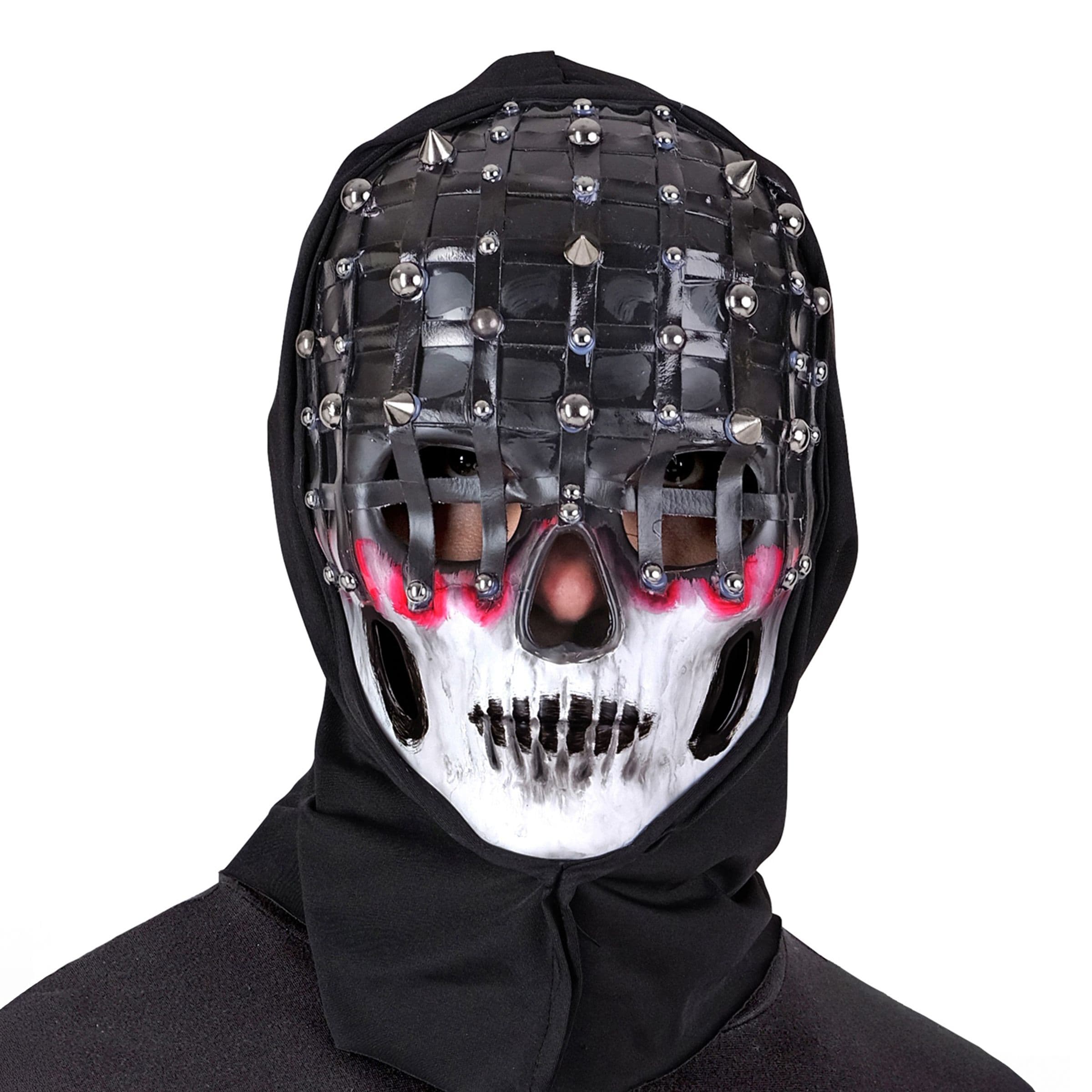 Karmiva naamio niiteillä ja hupulla - One size – Widmann