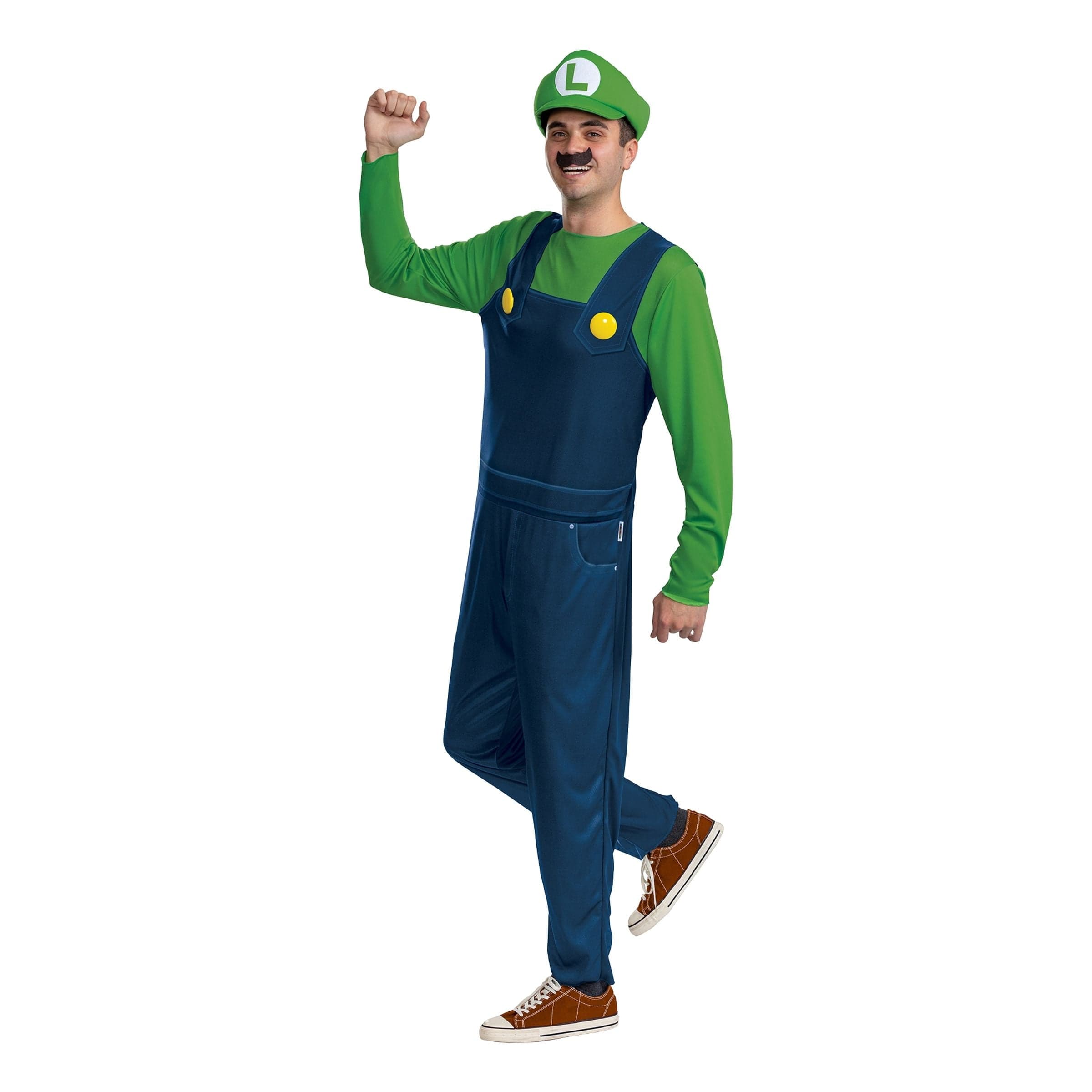 Luigi Klassinen Naamiaisasu - X-Small/Small – Jakks Pacific / Disguise