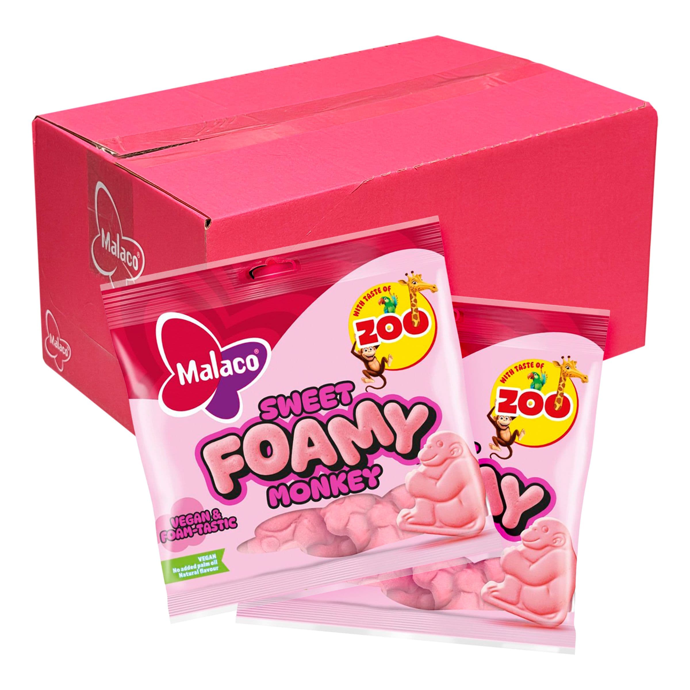Malaco Zoo Sweet Foamy Monkey Suurpakkaus - 10 x 115 g – ERT Godis Bulk