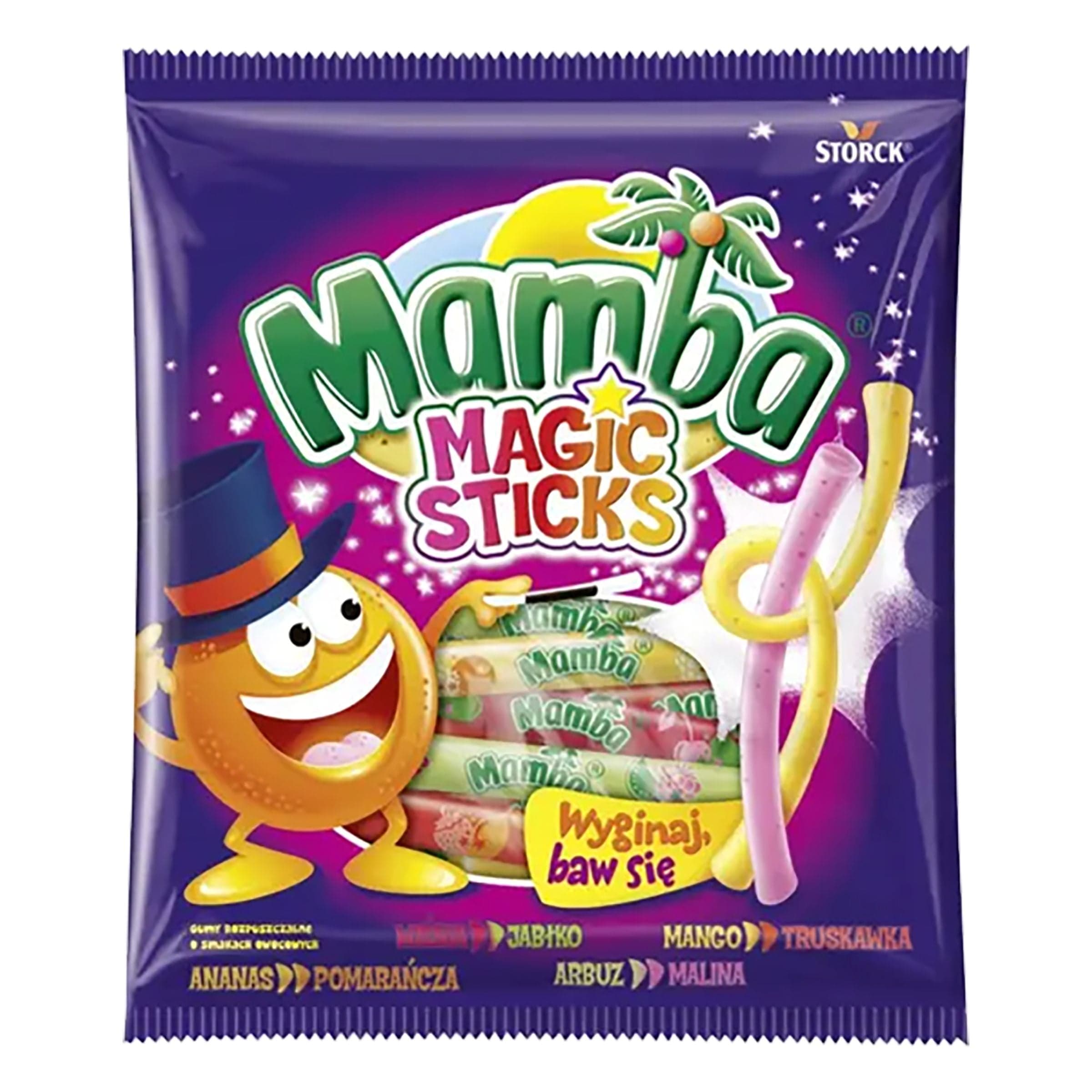Mamba Magic Sticks Hedelmätoffeet - 140 g – ERT Godis Singel