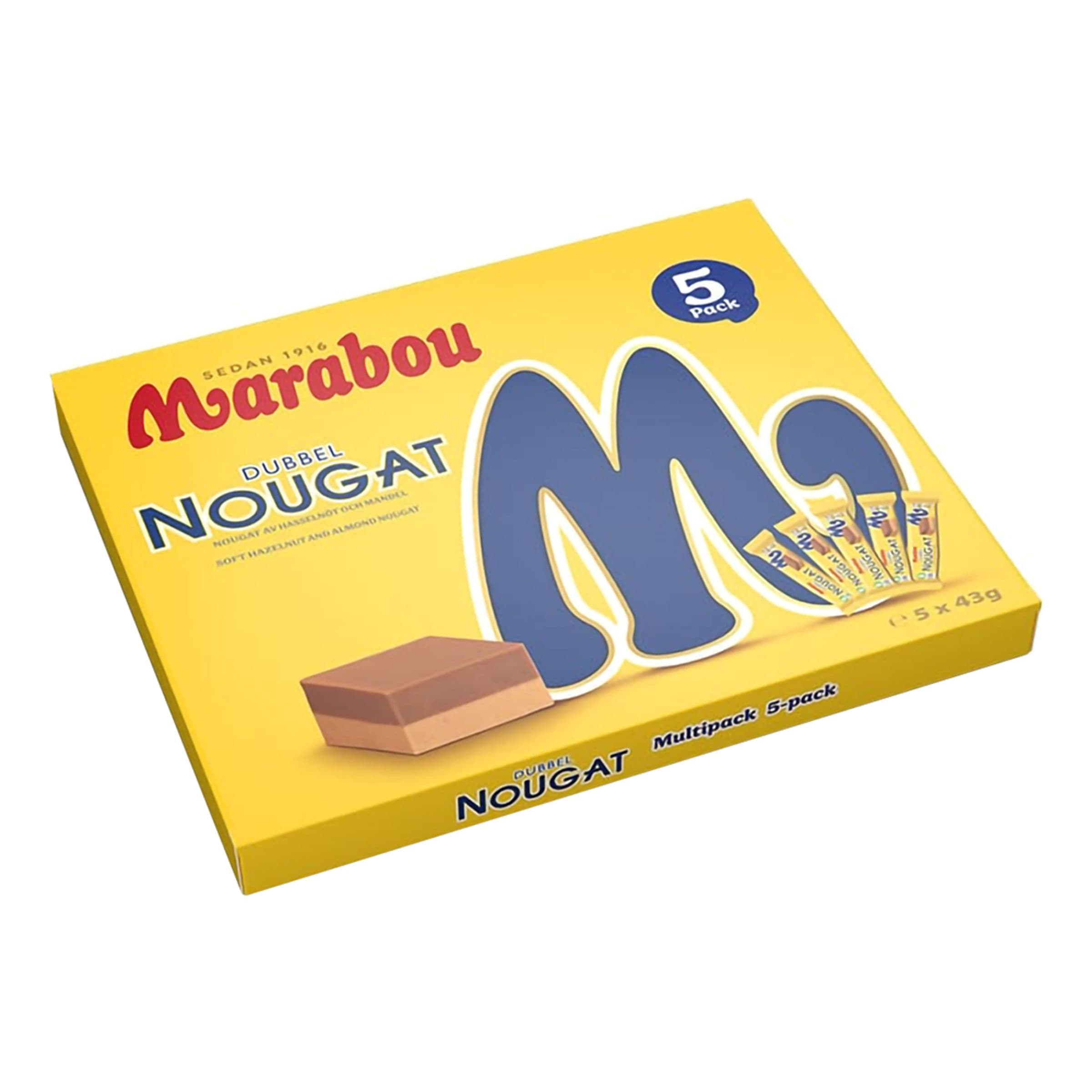 Marabou Dubbel Nougat Suklaarasia - 215 g – ERT Godis Singel